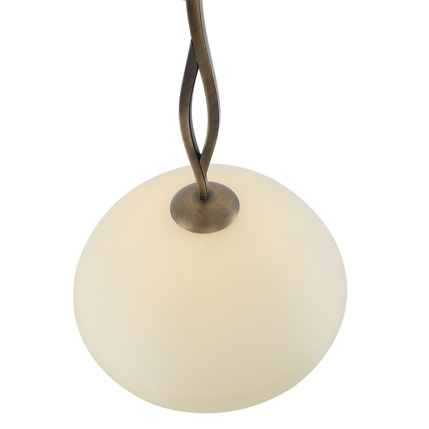 Suspension ronde verre métal Ø45 cm E27 confortable