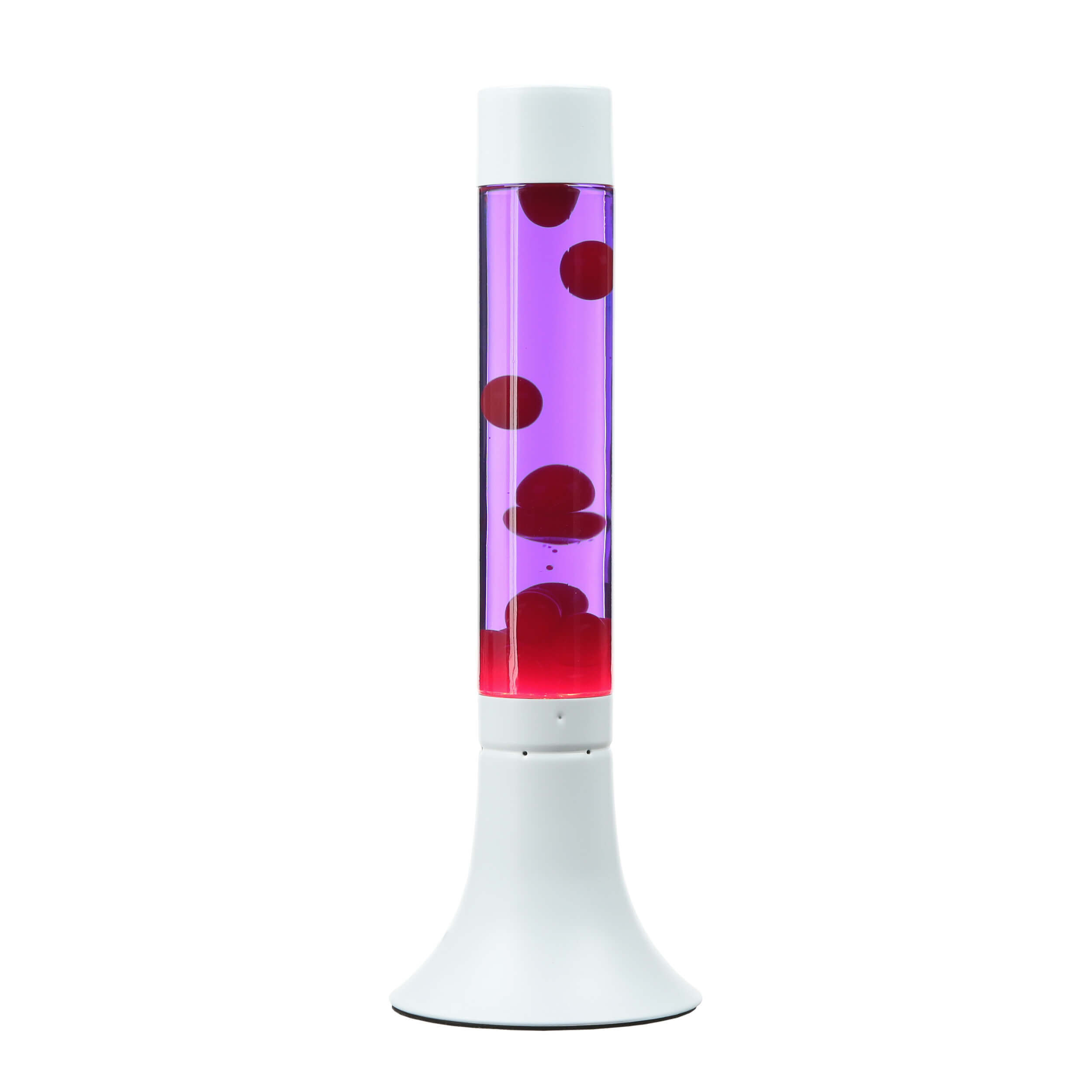 Lampe à lave éclatante YVONNE Rouge Violet Blanc H:38cm