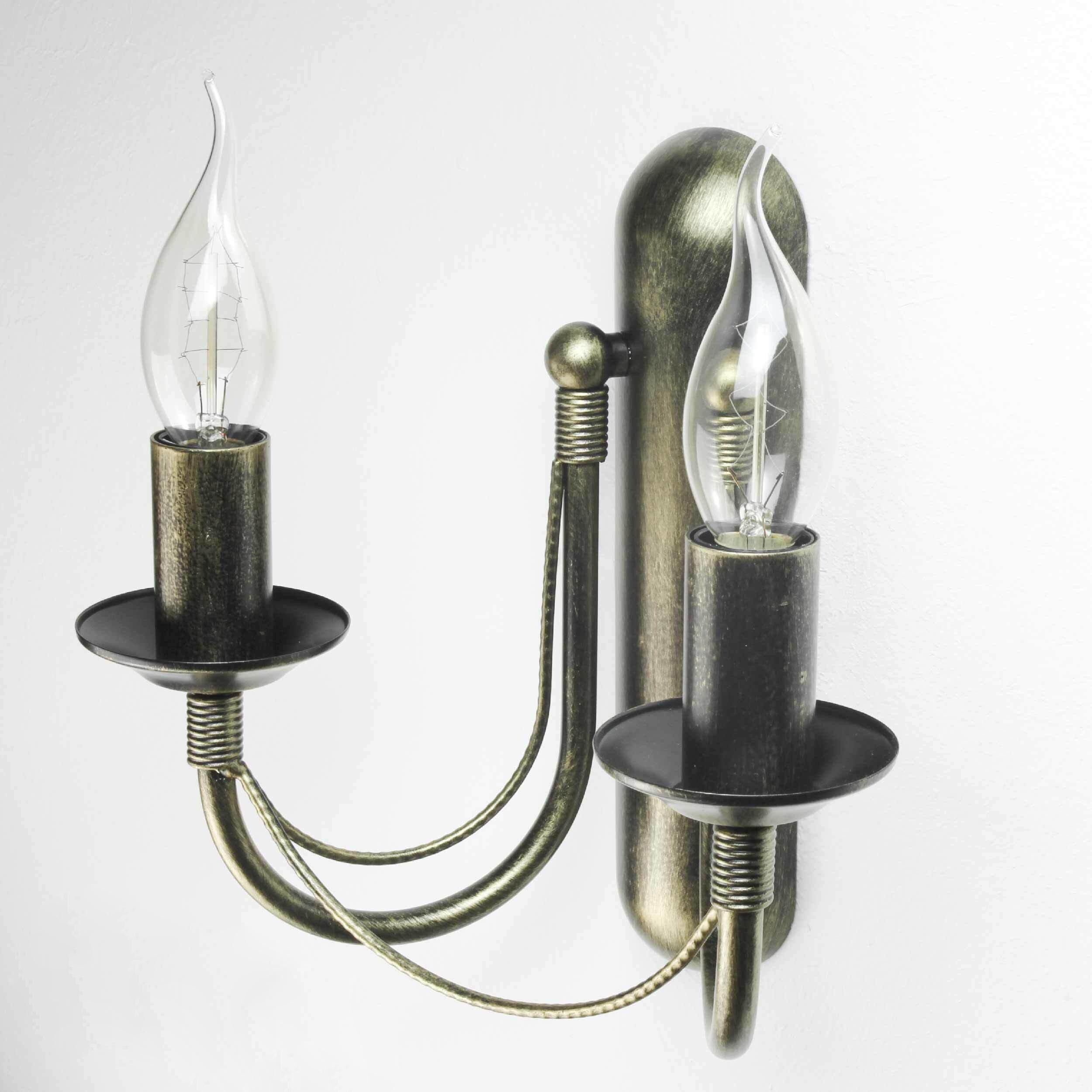 Applique E14 Métal Rustique 2 feux ARES Applique E14 Métal Rustique 2 feux ARES