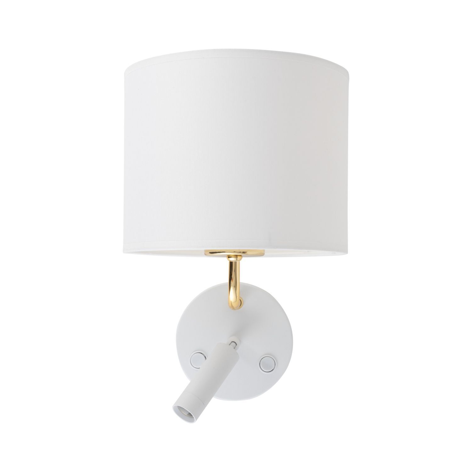 Applique avec lampe de lecture Interrupteur blanc or DEMETRIO