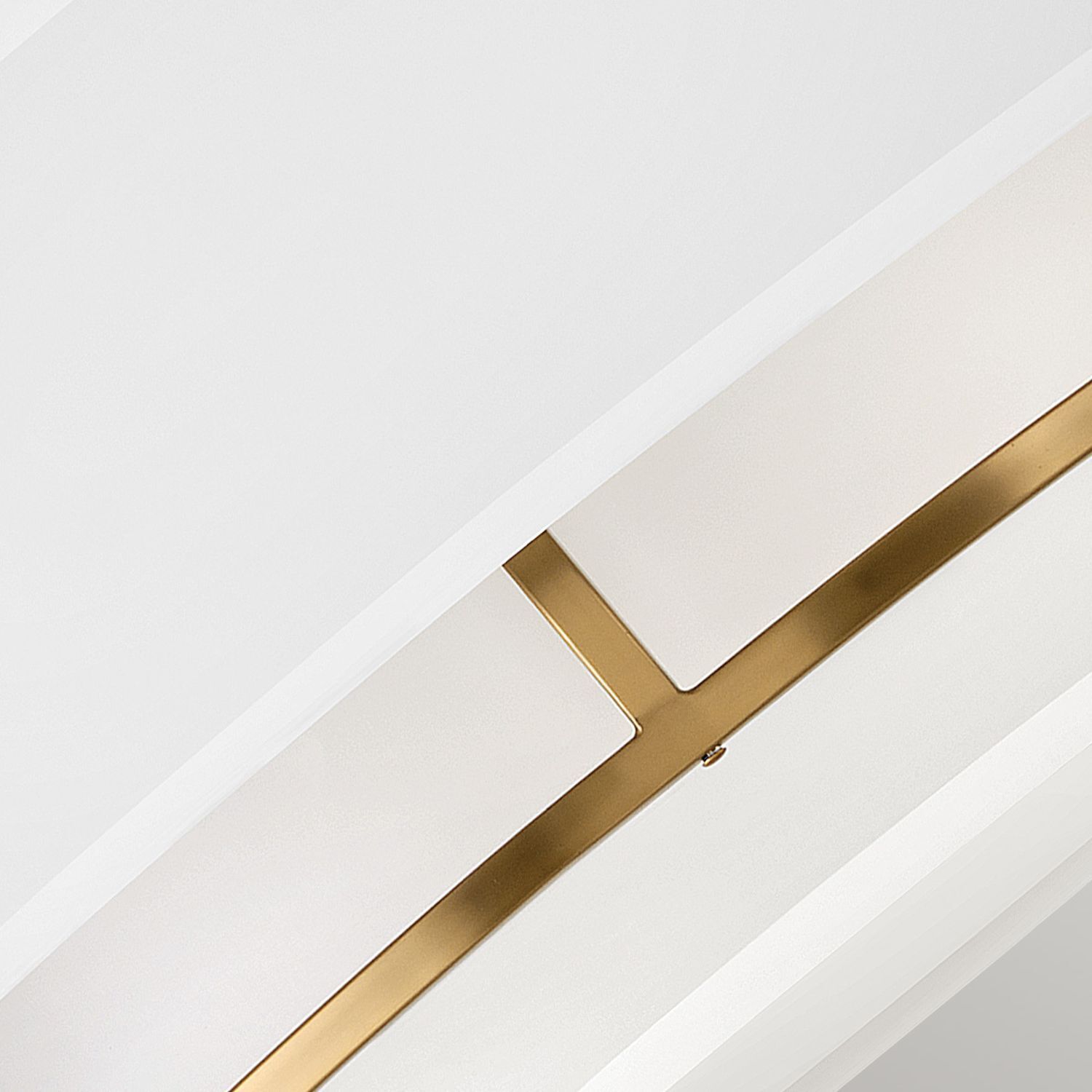 Lampe de plafonnier tissu métal D : 58,4 cm en laiton blanc 4x E14