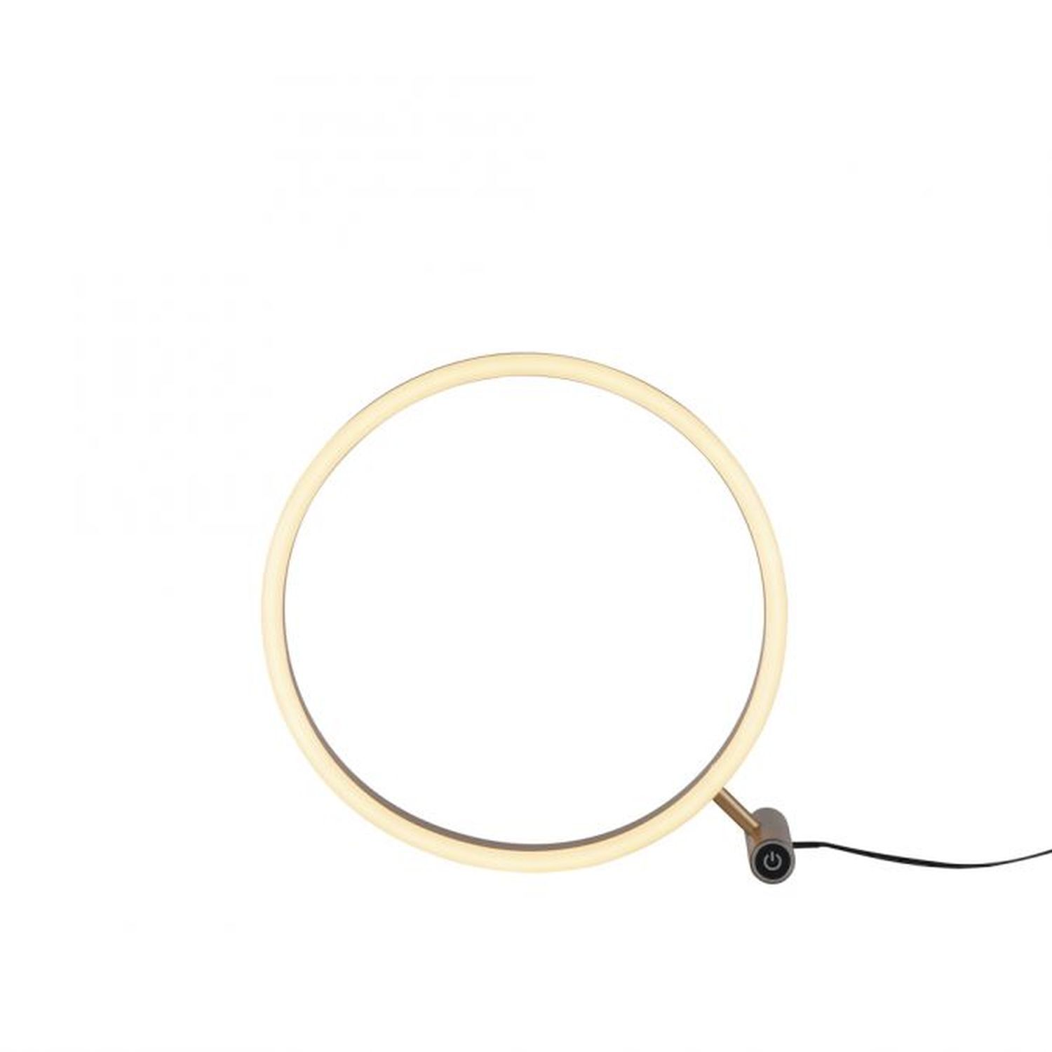 Lampe de table LED à intensité variable Touch 28 cm anneau en laiton Reifen