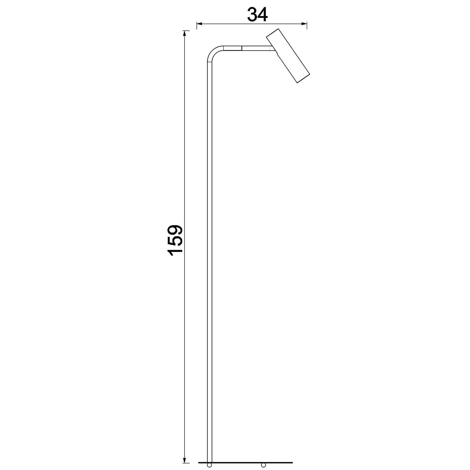 Lampadaire métal GU10 réglable 159 cm de haut élégant