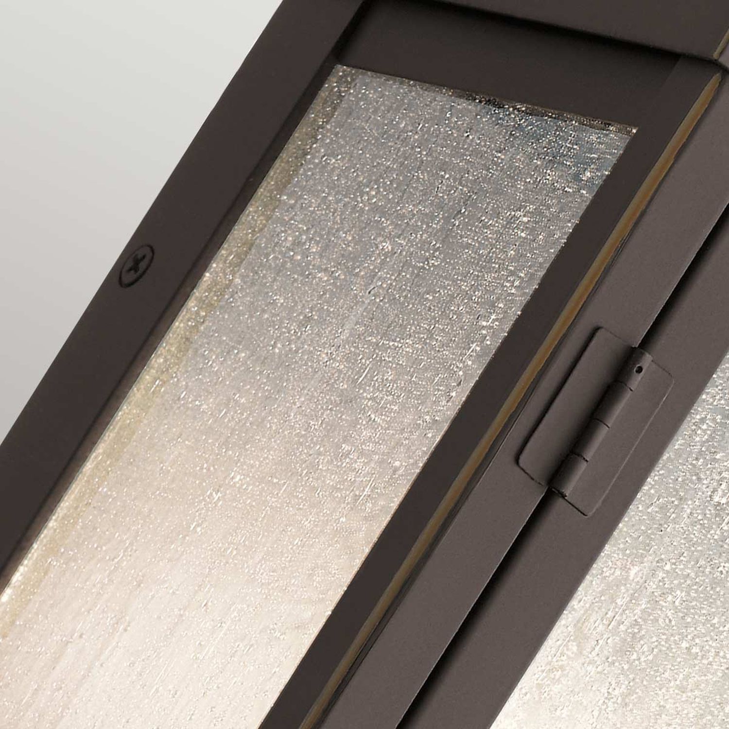 Applique extérieure aluminium verre H : 37,2 cm IP44 en bronze