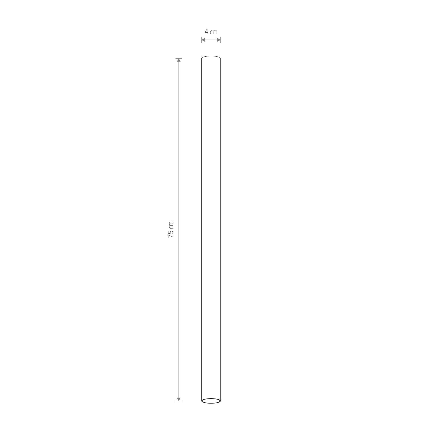 le93535-deckenstrahler-arbeitszimmer-kueche-wohnzimmer-innen-metall-modern-gu10-ip20-schwarz-06 Rohr, Rohrleitung, 75 cm, 4 cm Durchmesser, Skizze