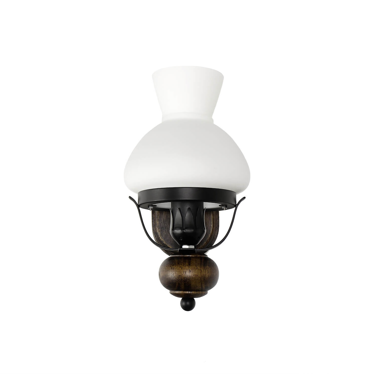 Applique rustique bois verre E27 style campagnard Lampe, Leuchte