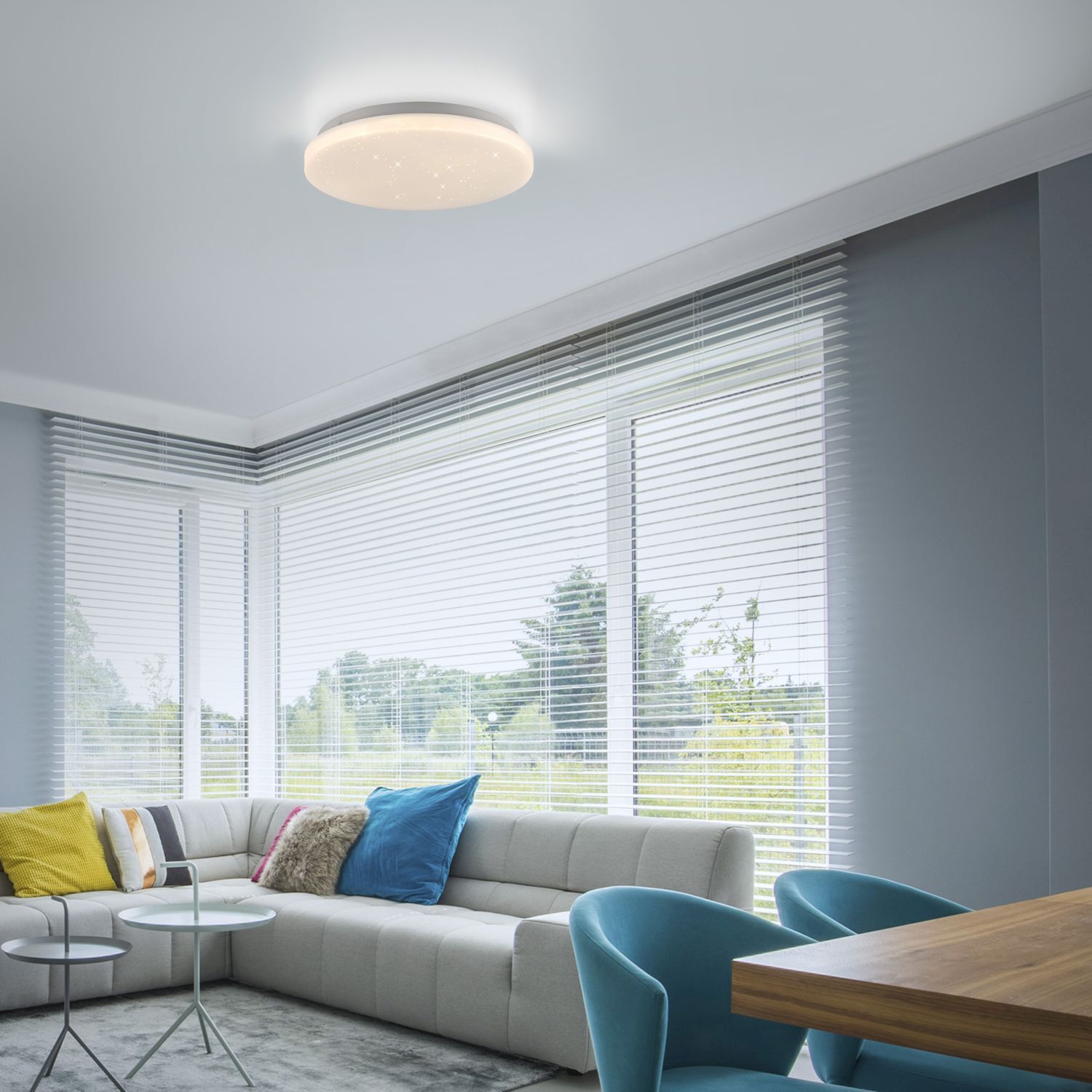 Lampe de plafonnier LED Ciel étoilé Ø22 cm 3000 K confortable Dekoration für Zuhause, Fenster, Drinnen, Innenarchitektur