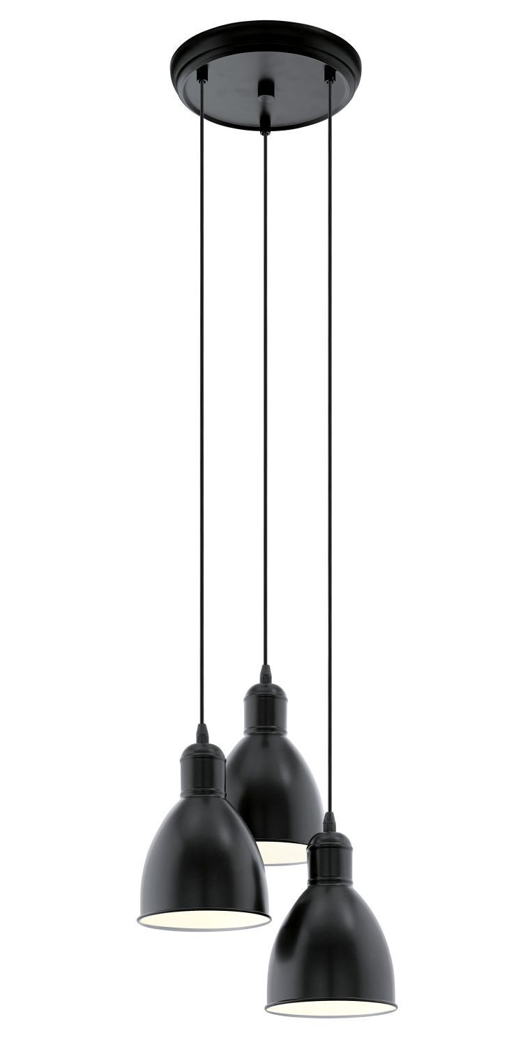 Extraordinaire lampe à suspendre Priddy Blanc Ø32,5cm 3-Flmg