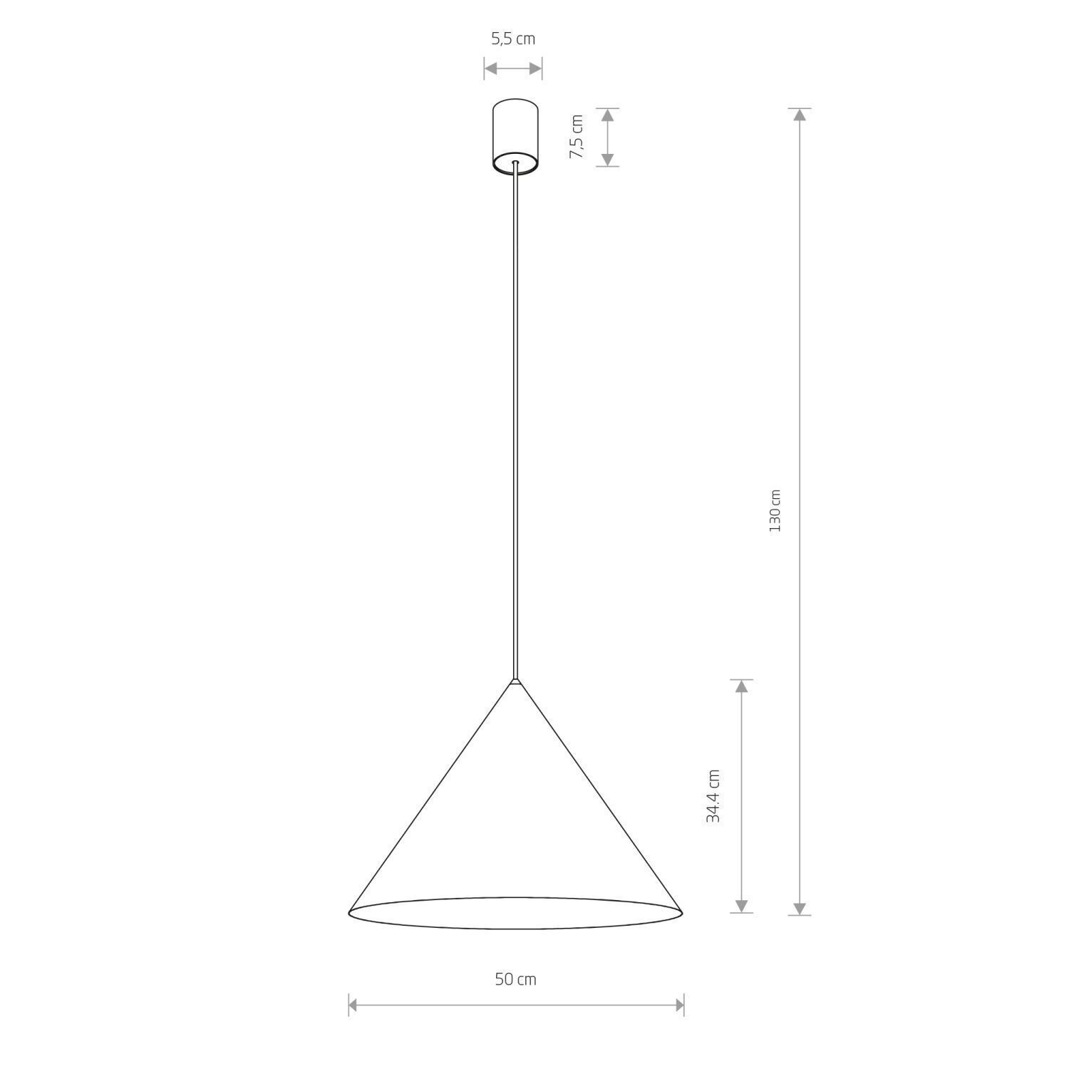Pendelleuchte Grün GU10 Ø 50 cm Metall Retro verstellbar Hängelampe Metall Ø 50 cm GU10 Weiß Kegel Schirm