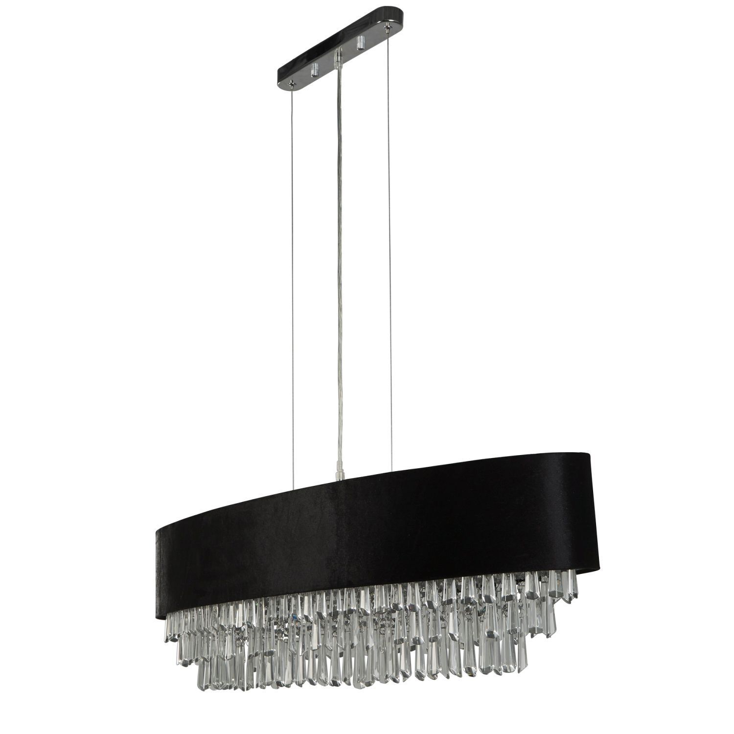 Suspension Noir L : 100 cm H : max. 1,5 m Tissu Cristal