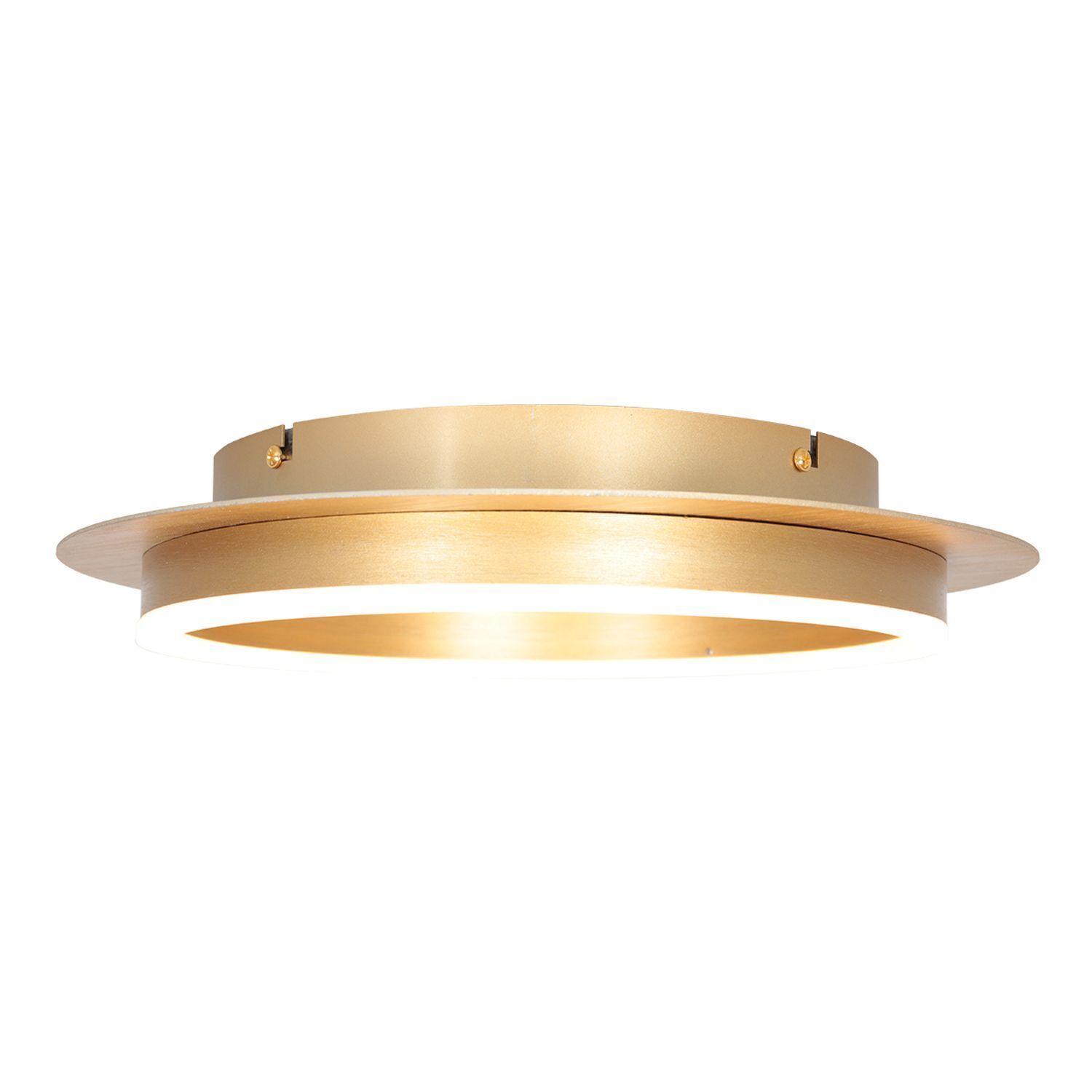 LED Deckenlampe Metall Kunststoff in Gold B:32 cm Ring Deckenleuchte, Leuchte