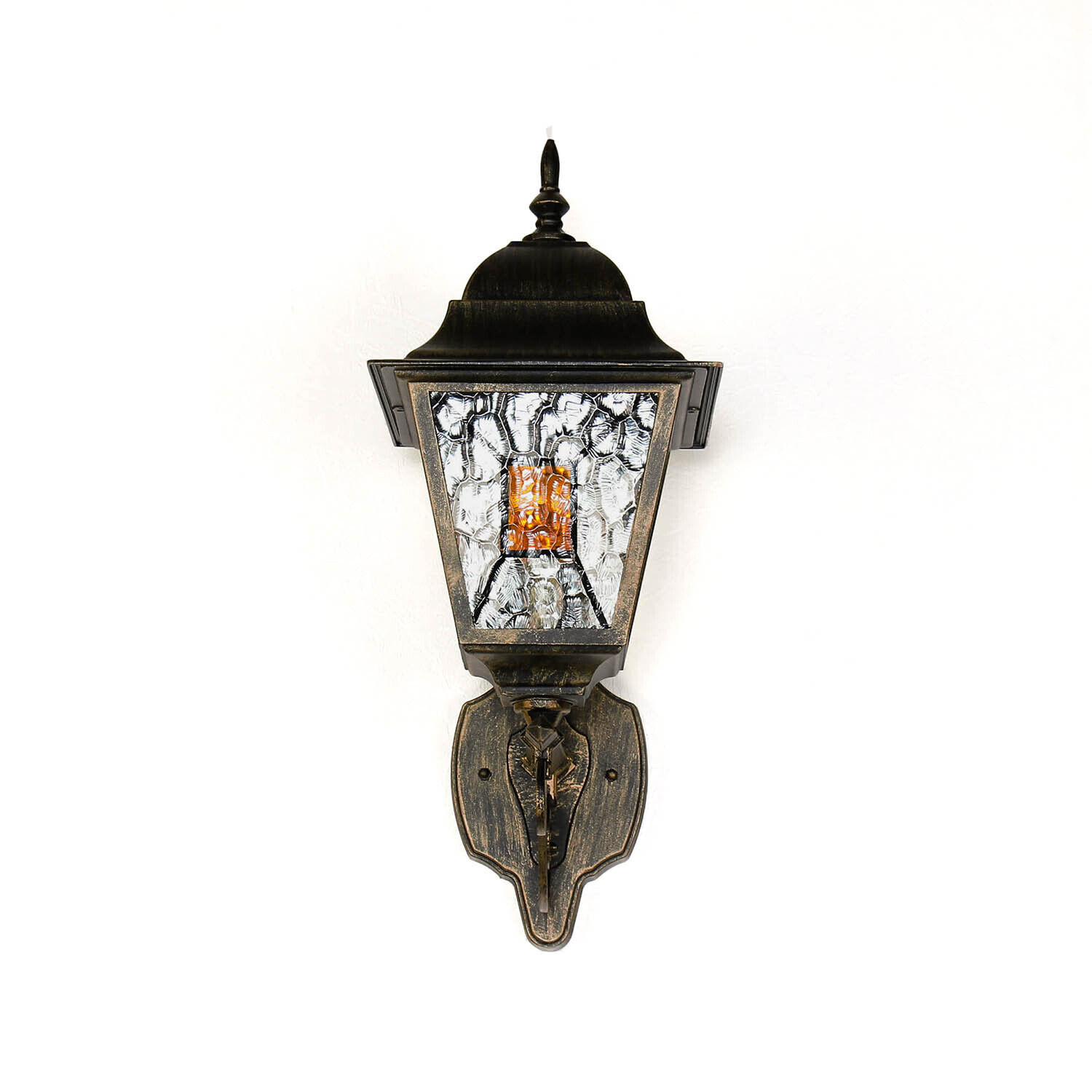 Lampe d'extérieur rustique Lanterne Verre d'ornement SALZBURG