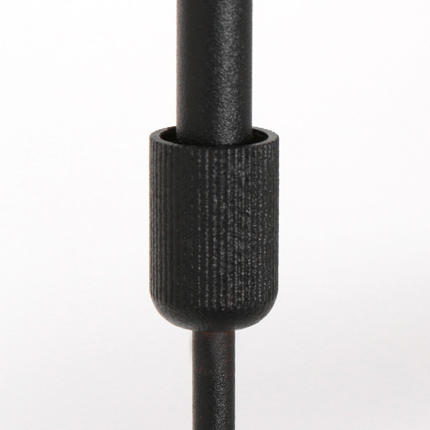 Lampe à suspendre métal tissu en noir argenté 140 cm de long