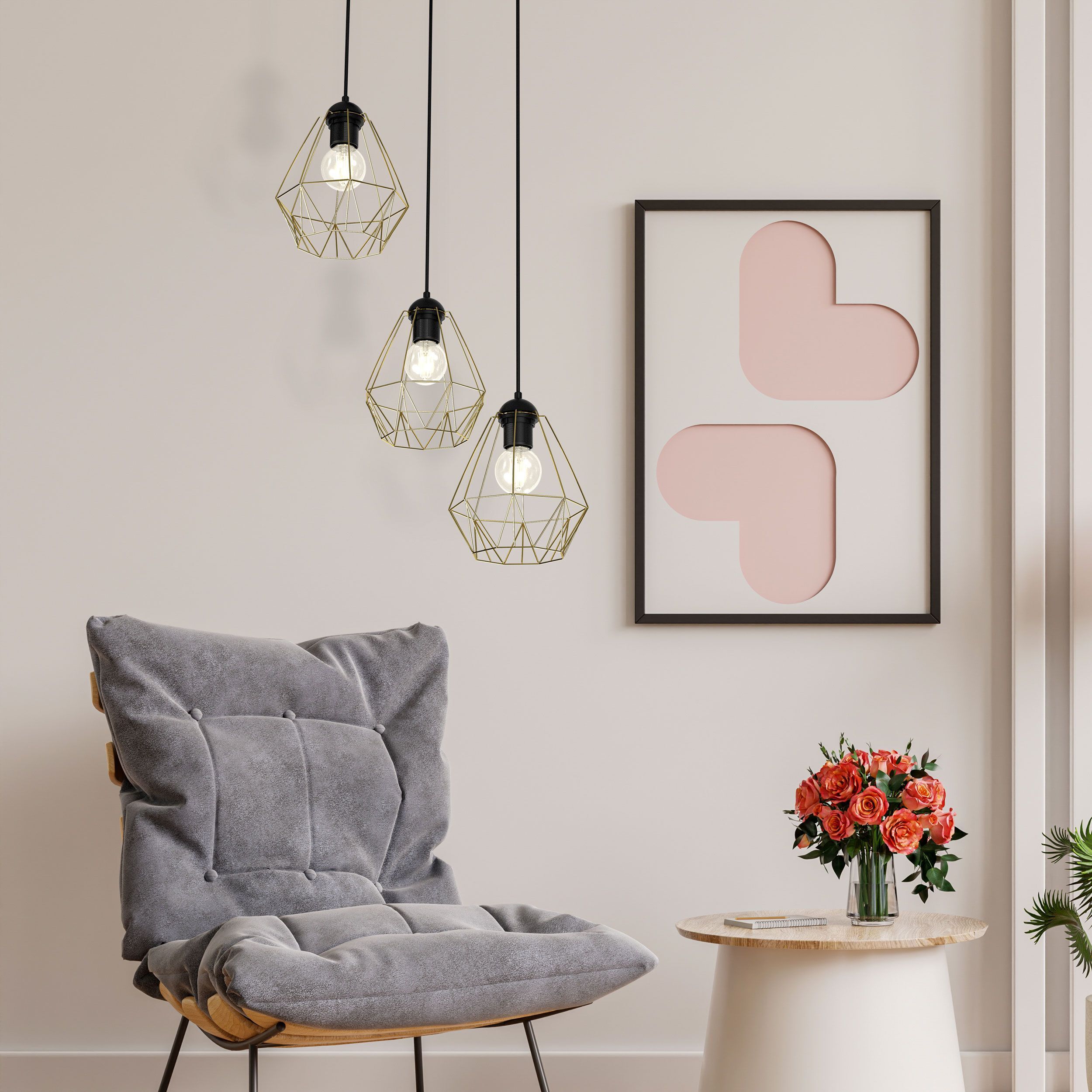 Stuhl, Mobiliar, Lampe, Blume, Pflanze