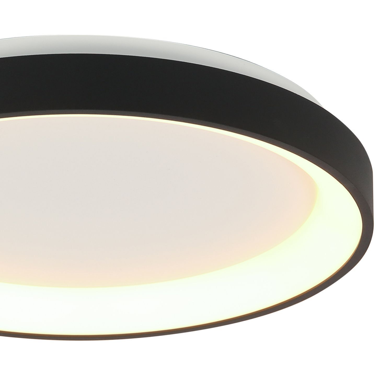 Plafonnier LED Noir Blanc Ø28 cm 2700 K confortable