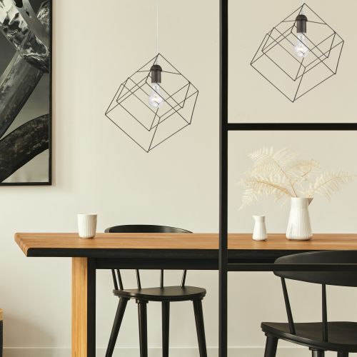 Suspension angulaire AGATRIA Anthracite Lampe design