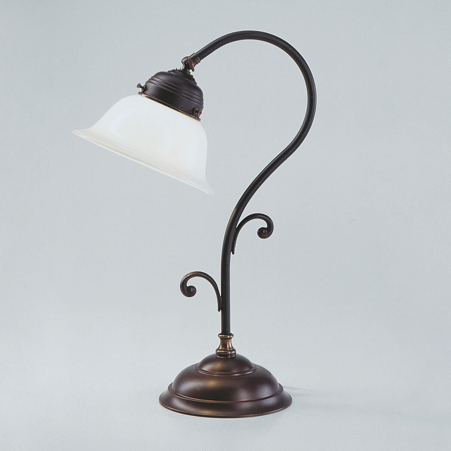 Lampe de table Art Nouveau laiton véritable antique Q5