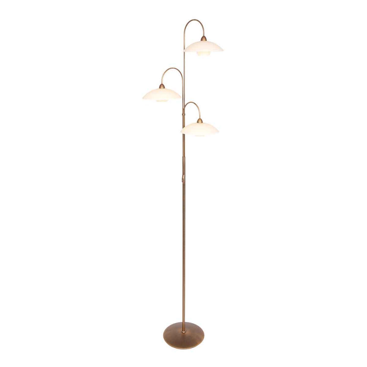 Lampadaire à intensité variable verre métal 168 cm incl. G9 3-flmg