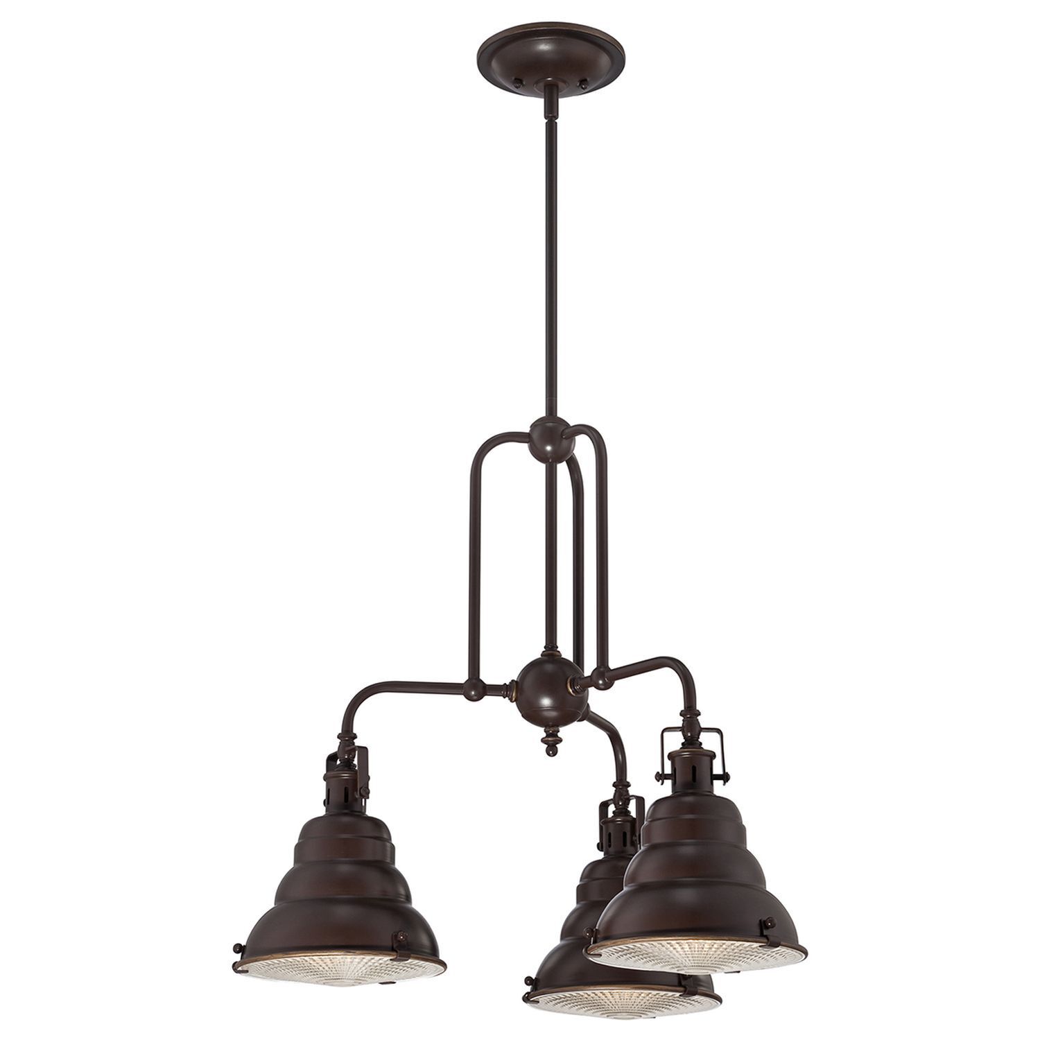 Plafonnier design industriel en bronze antique métal