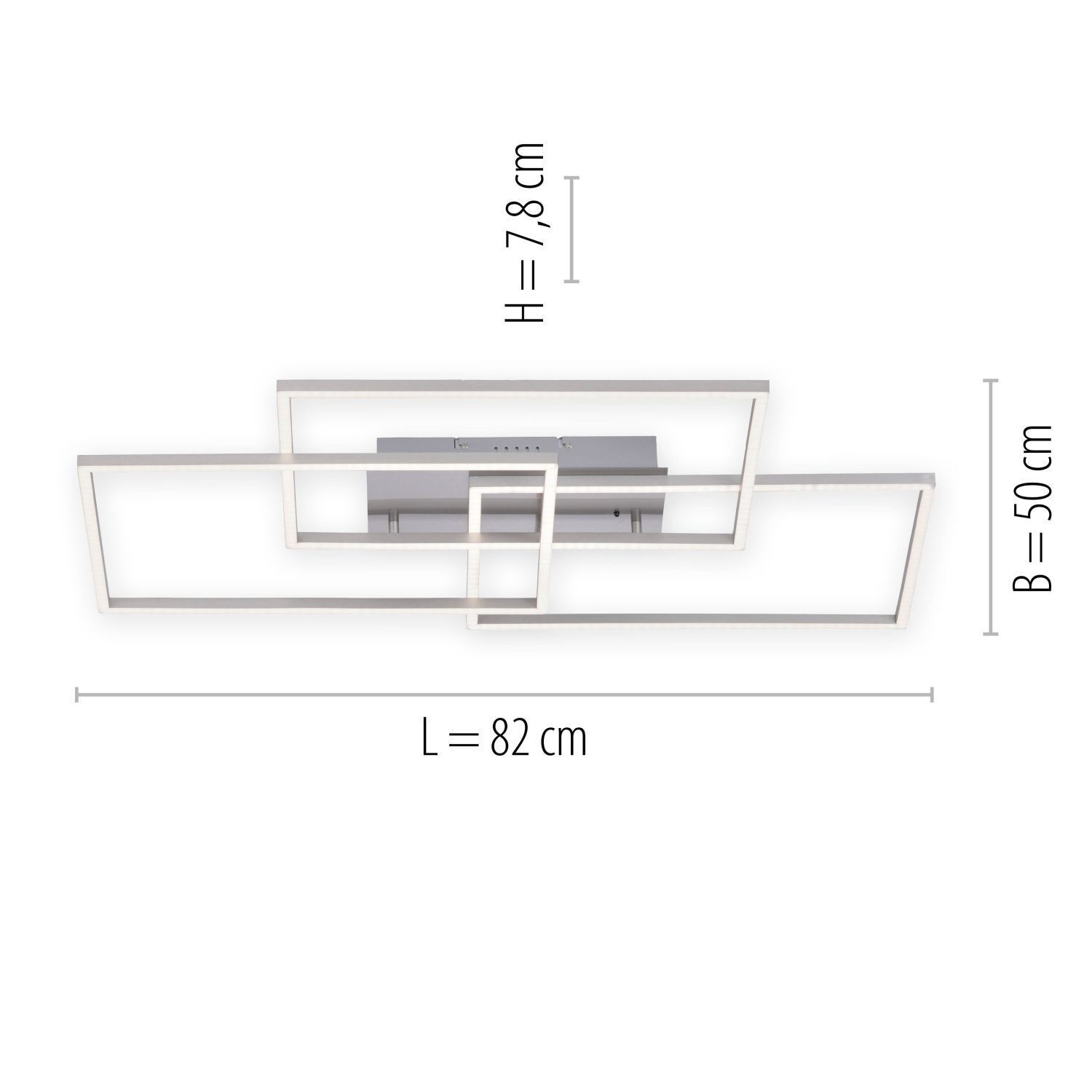 Plafonnier LED en acier L:82 cm 2700-5000 K dimmable
