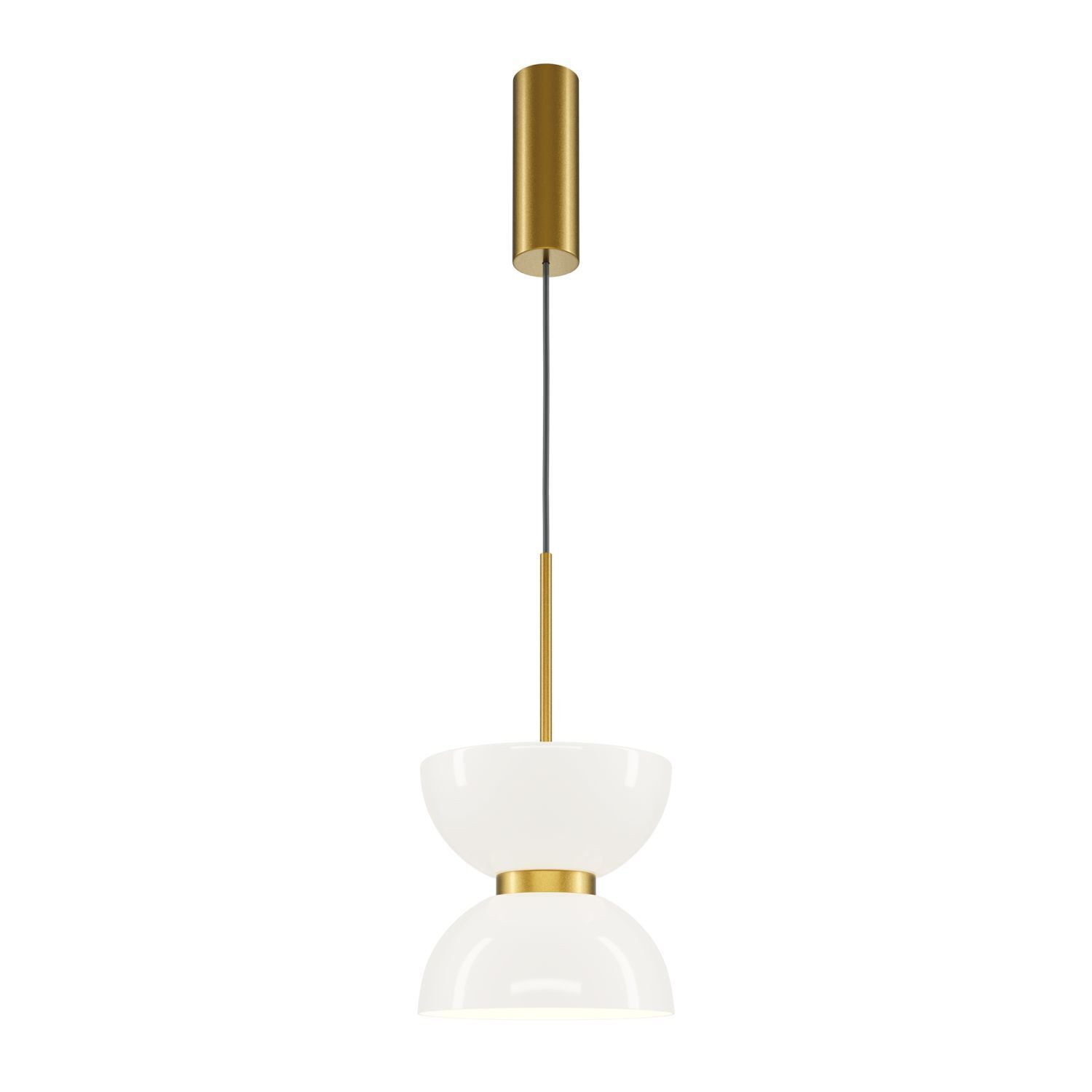Lampe à suspendre métal verre LED D : 22 cm H : max. 350 cm
