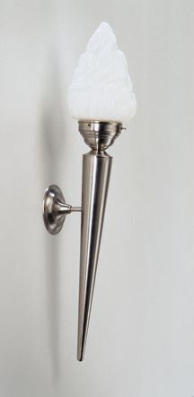 Applique décorative laiton en nickel verre E27 H:65 cm