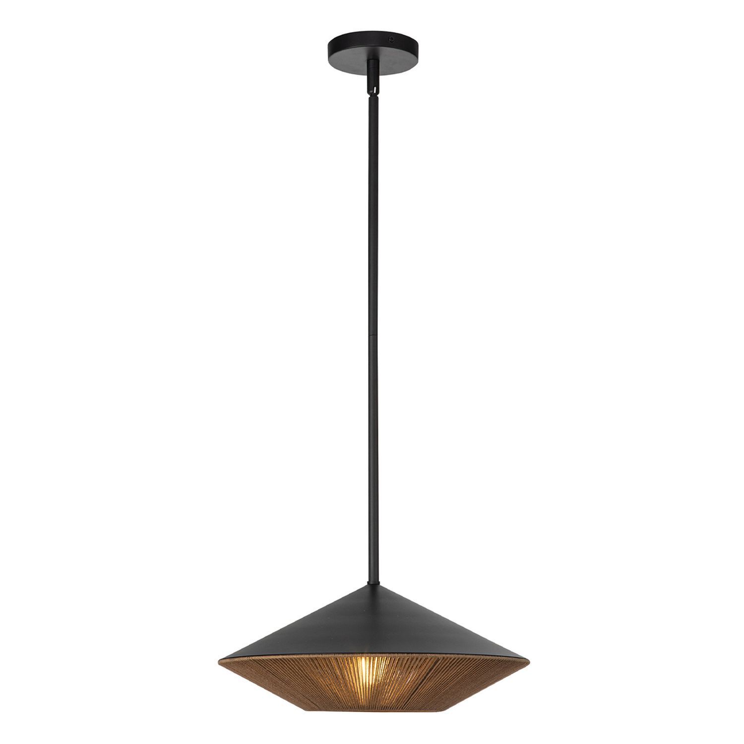 Suspension corde métal Ø 38,1 cm H : max. 137,8 cm Lampe