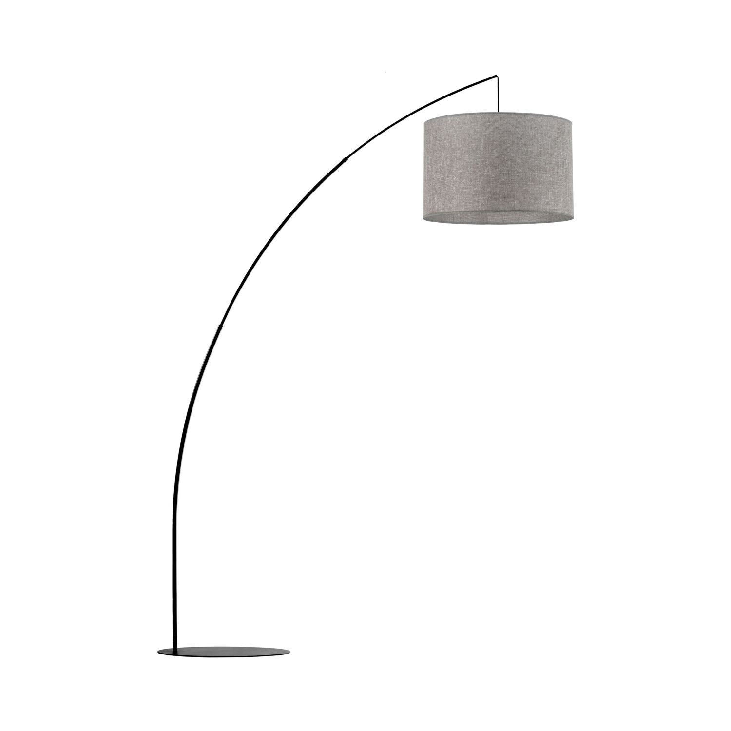 Lampadaire courbé Noir Gris 245 cm de haut XXL