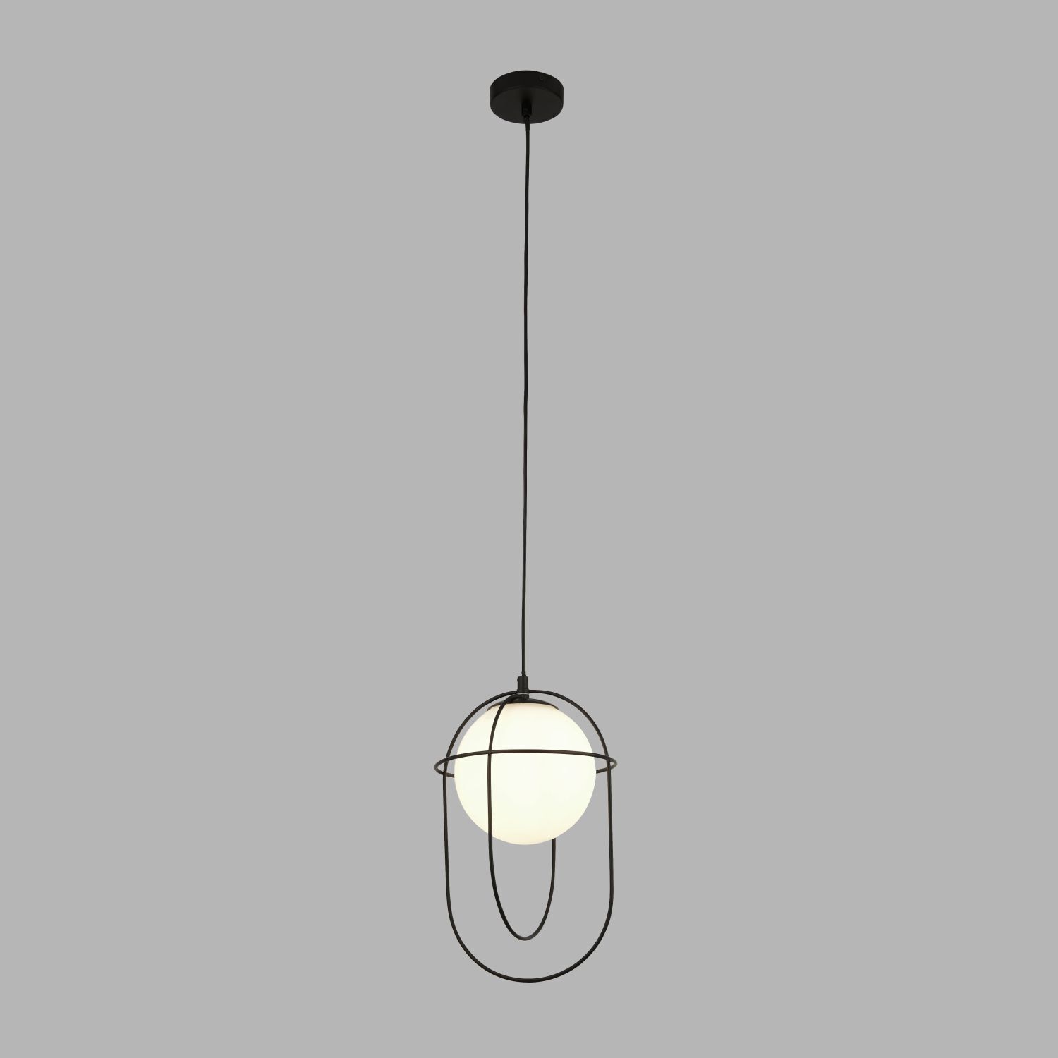 Suspension Noir Blanc E27 Verre Métal Moderne TRISTAN