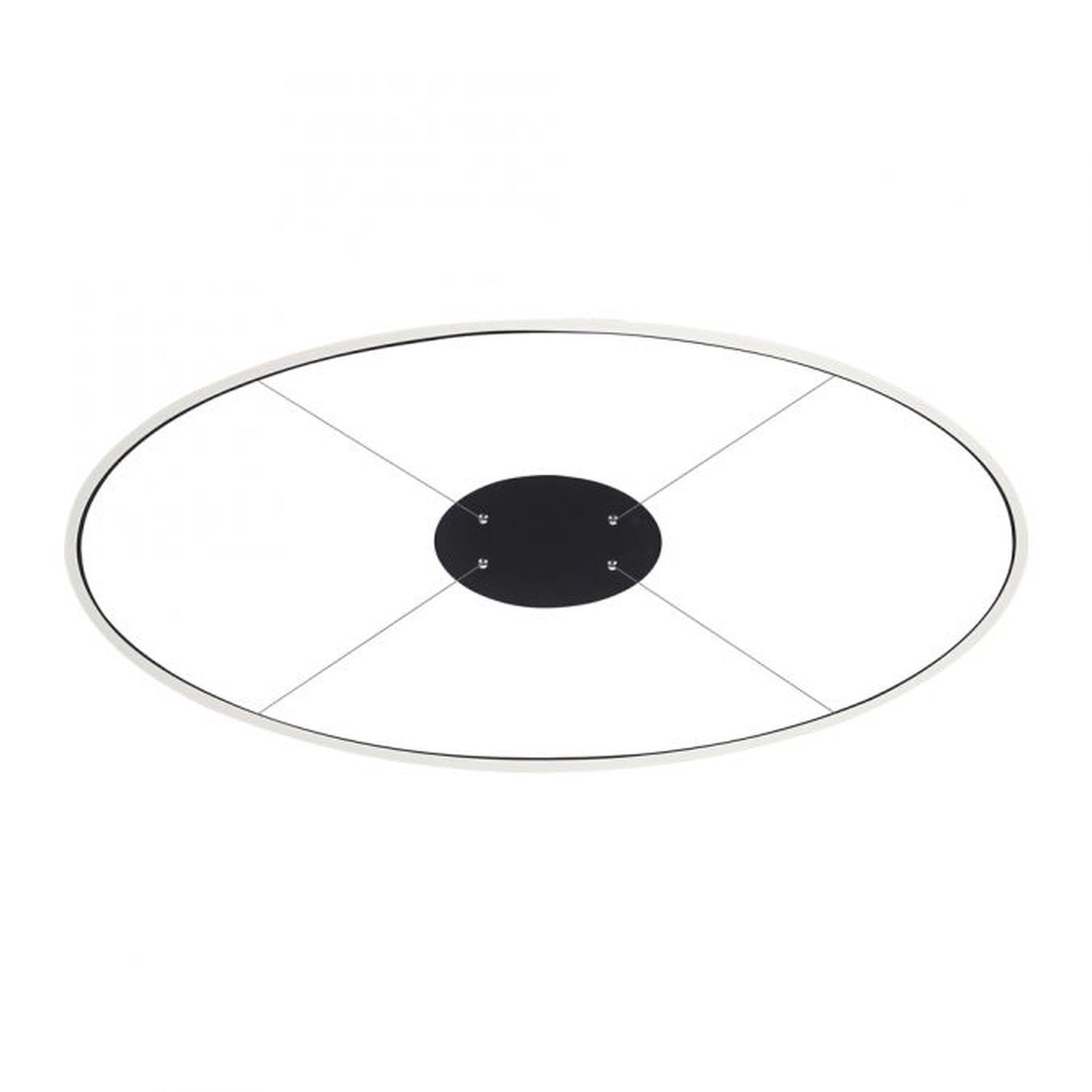 Suspension LED Anthracite ovale 3000 K 118 cm intensité lumineuse variable