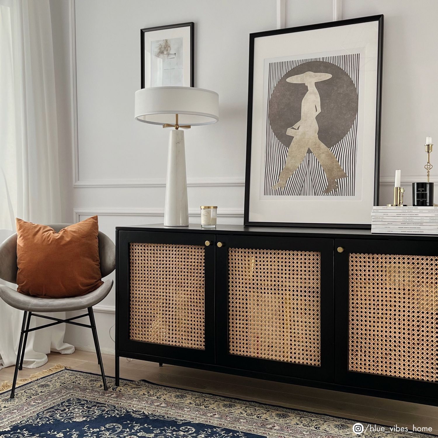 Tischlampe Marmor Stoff Metall 63,5 cm in Weiß Messing 2x E27 Drinnen, Innenarchitektur, Anrichte, Dekoration für Zuhause, Lampe