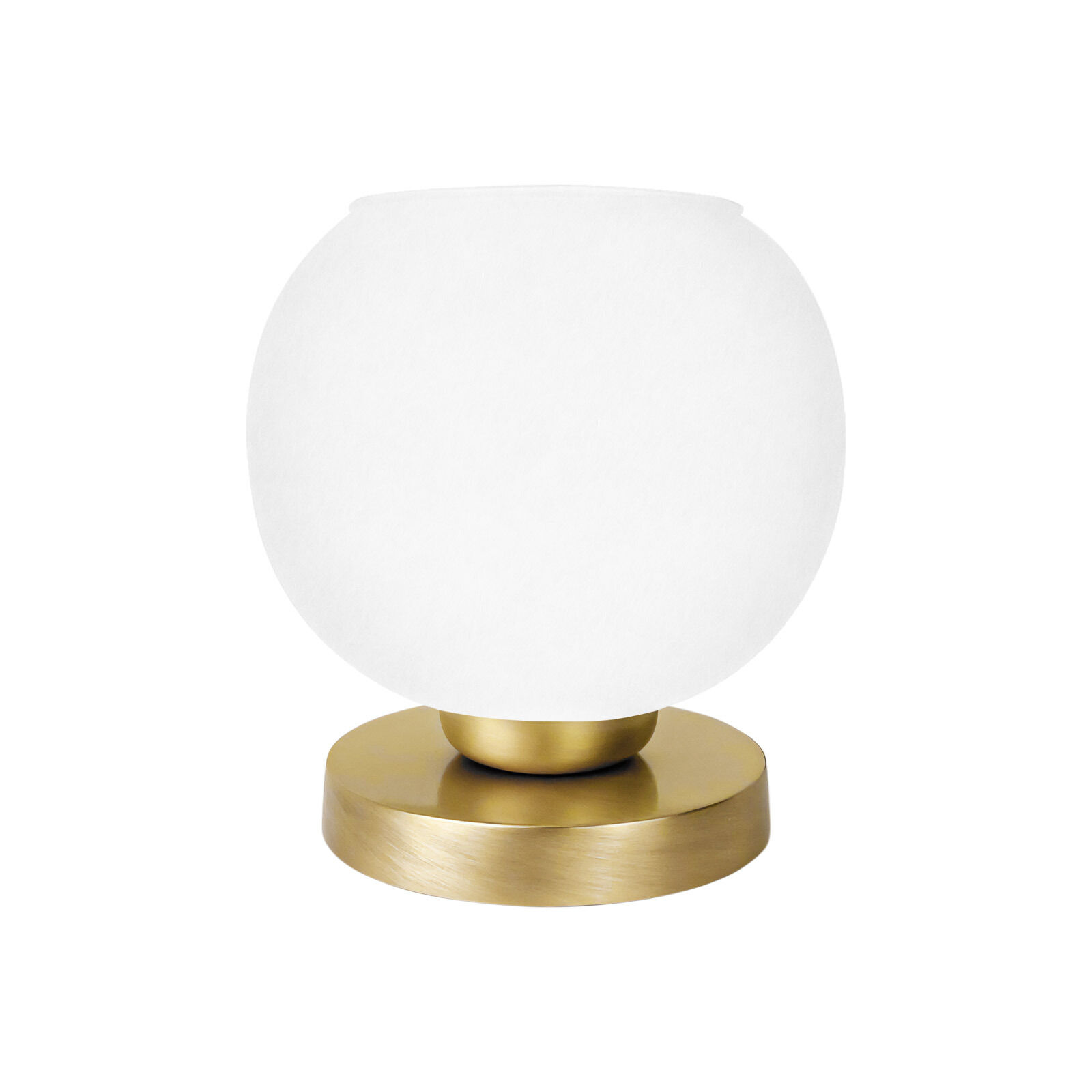 Lampe de table Boule H : 18,5 cm verre laiton en blanc bronze