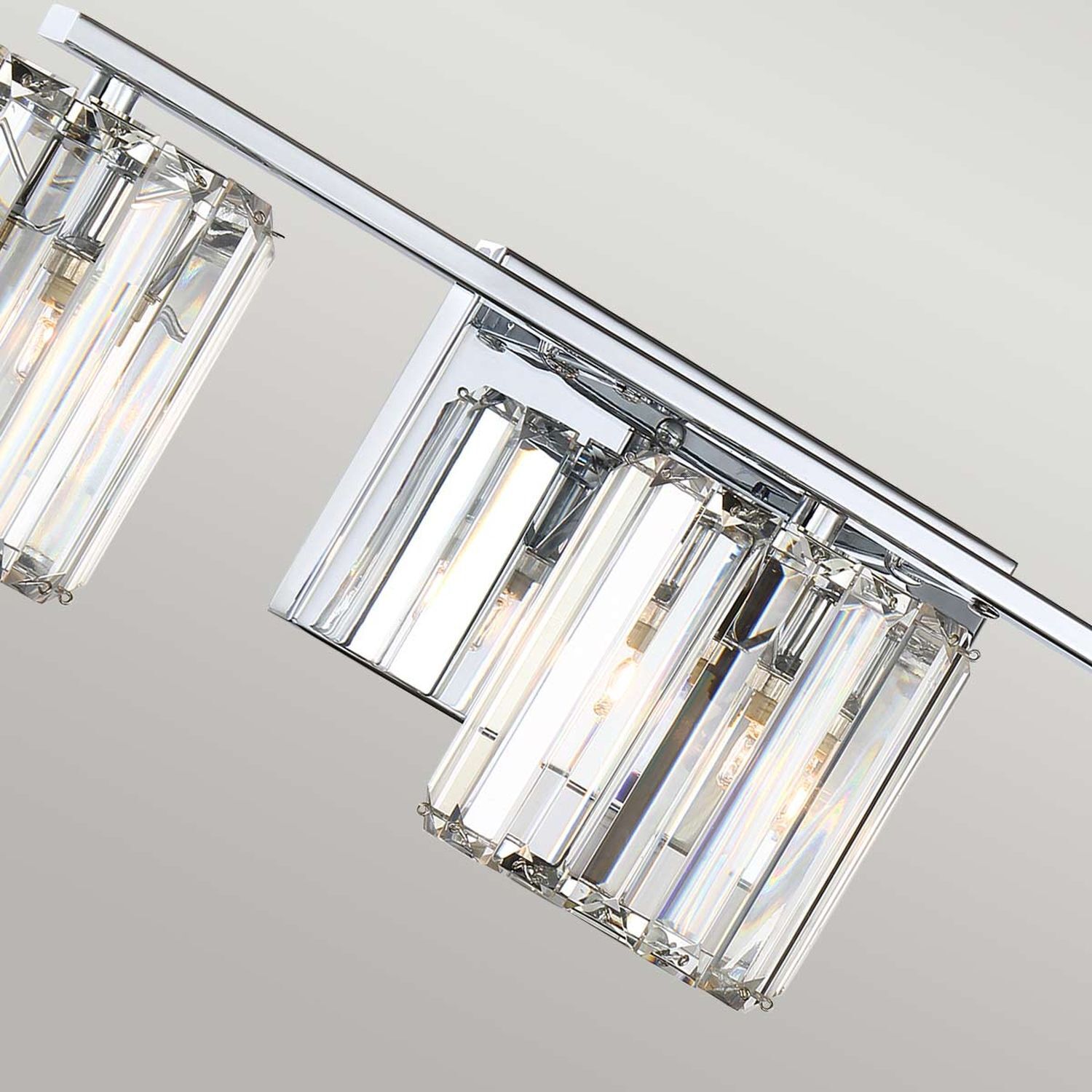 Applique salle de bain avec 3x LED G9 cristal IP44 chrome