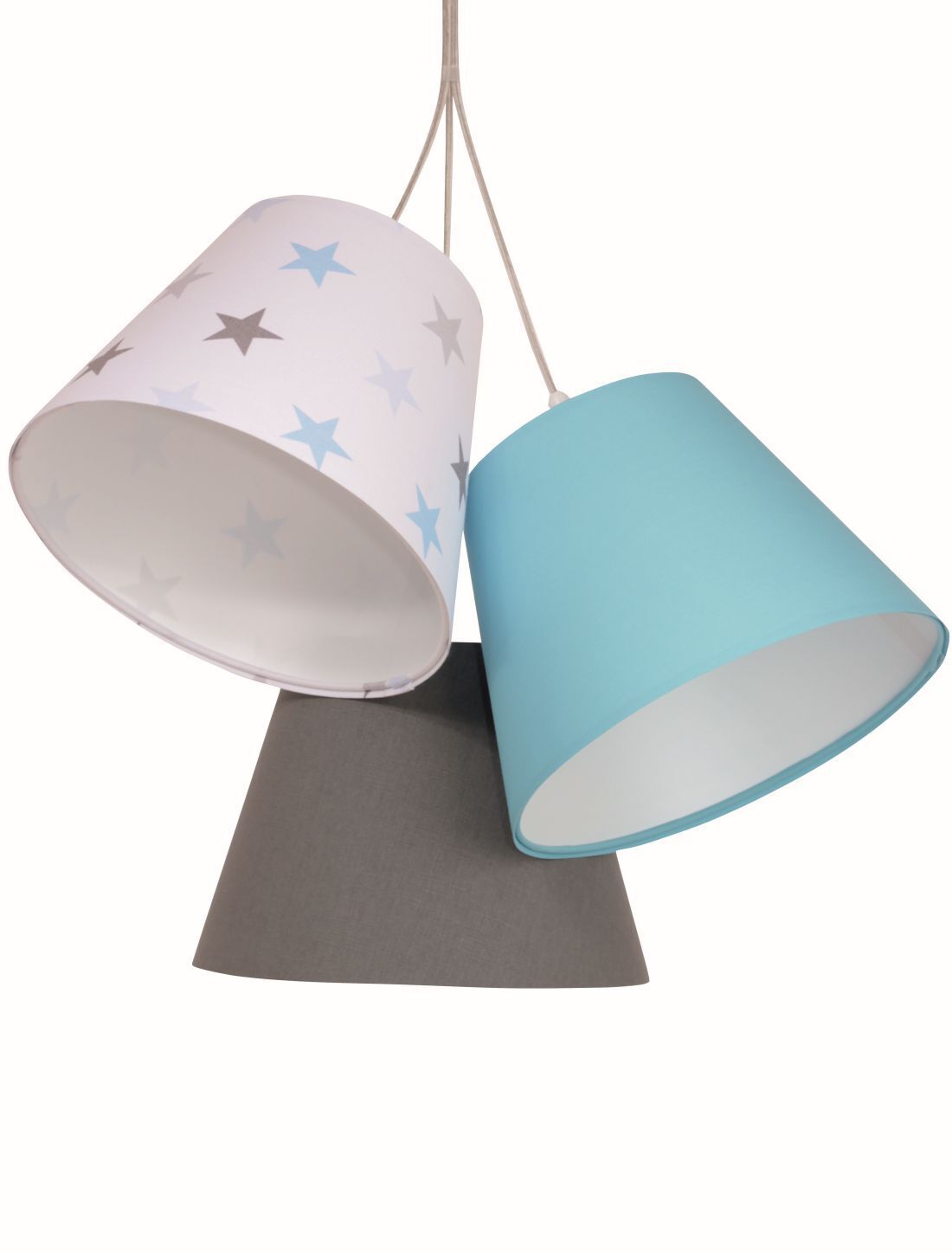 Lampe à suspendre SAMY Blanc Turquoise Gris Enfants Filles