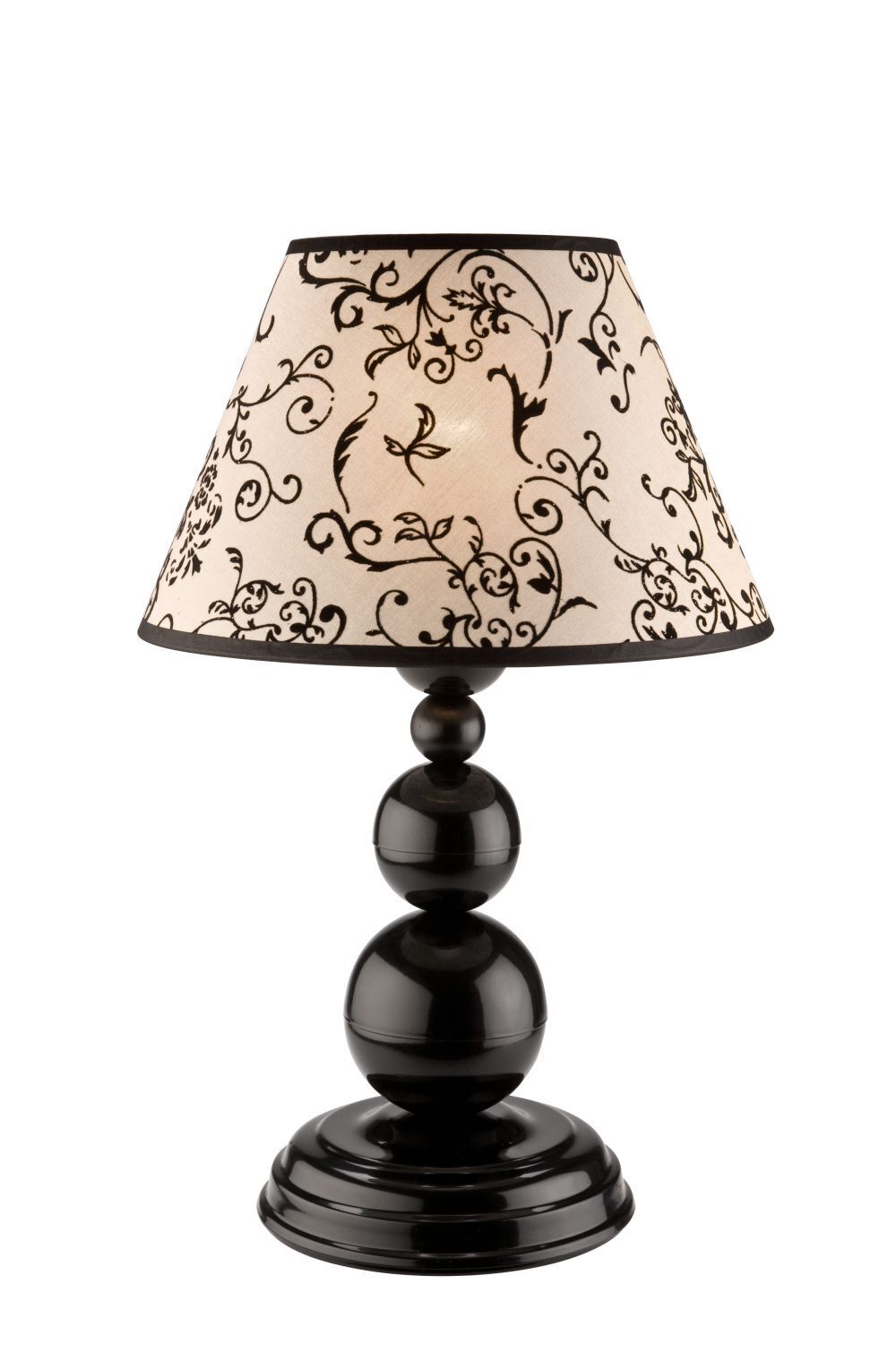 Lampe de table en tissu noir H:38cm Landhaus MADISYN