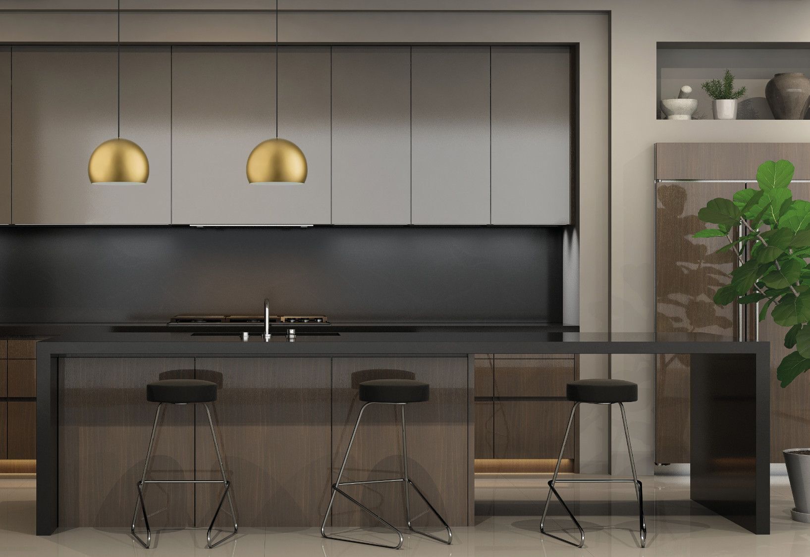 Suspension or mat GU10 Ø 27,5 cm Métal Rétro Boule Drinnen, Innenarchitektur, Küche, Mobiliar, Barhocker