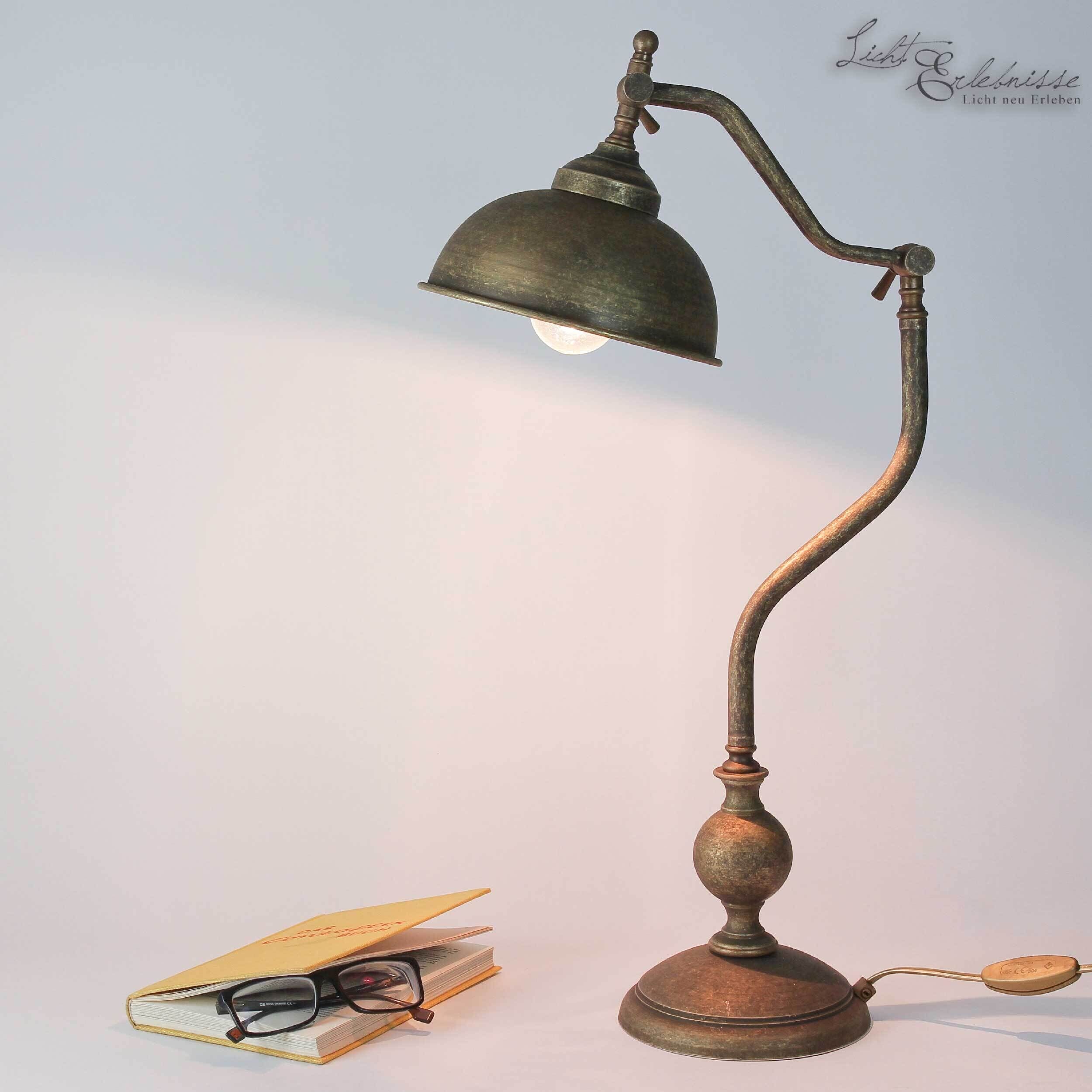 Lampe de table Maritim Bronze antique Lampe, Lampenschirm