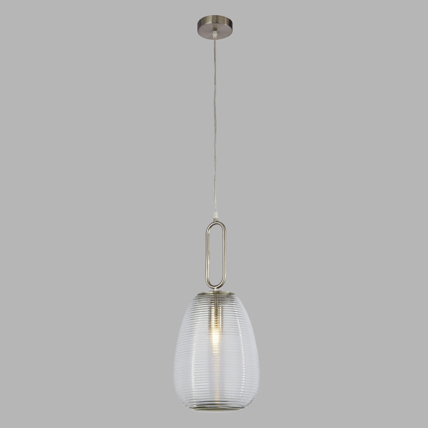 Suspension verre métal Ø 24 cm H : 1,3 m réglable E27