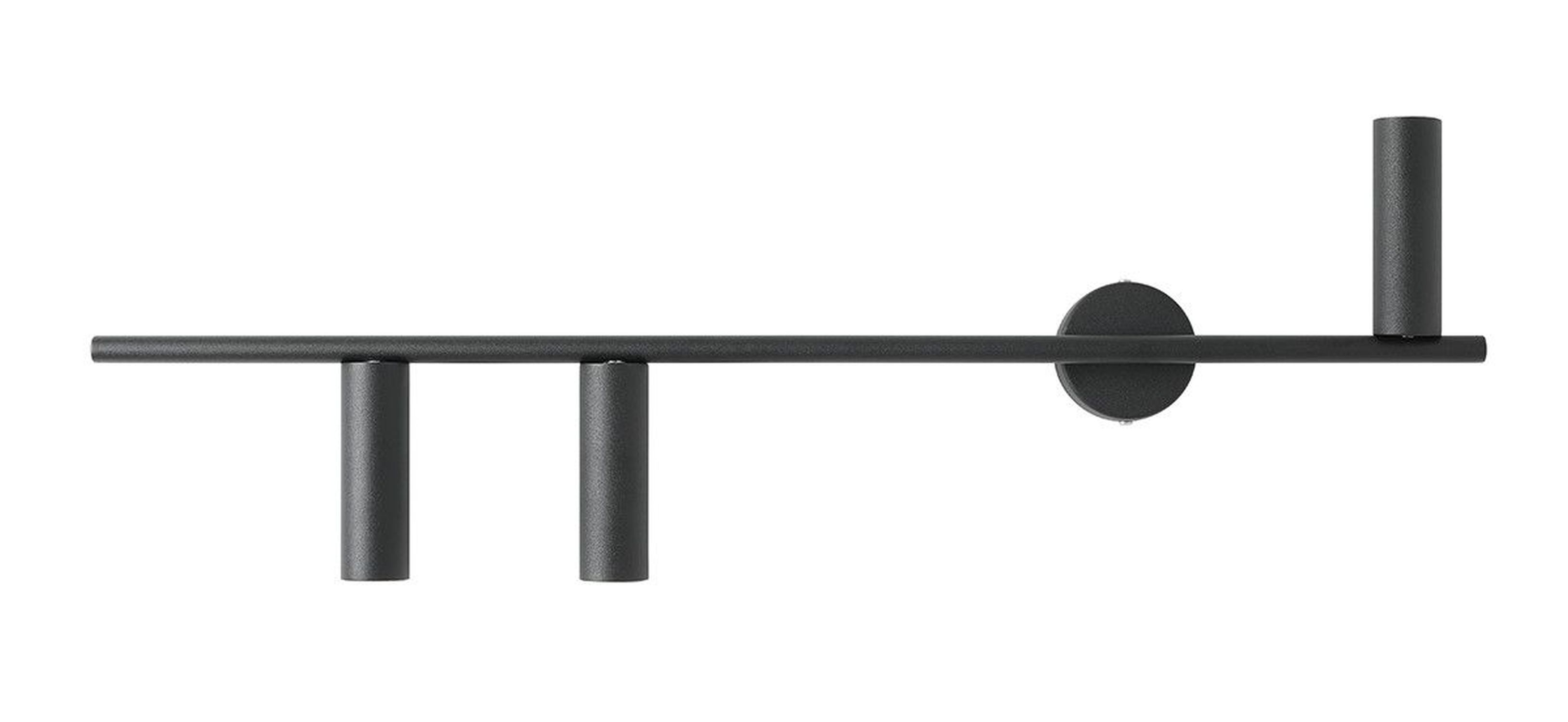 Applique 3 flammes GU10 métal noir H:26 cm Rétro