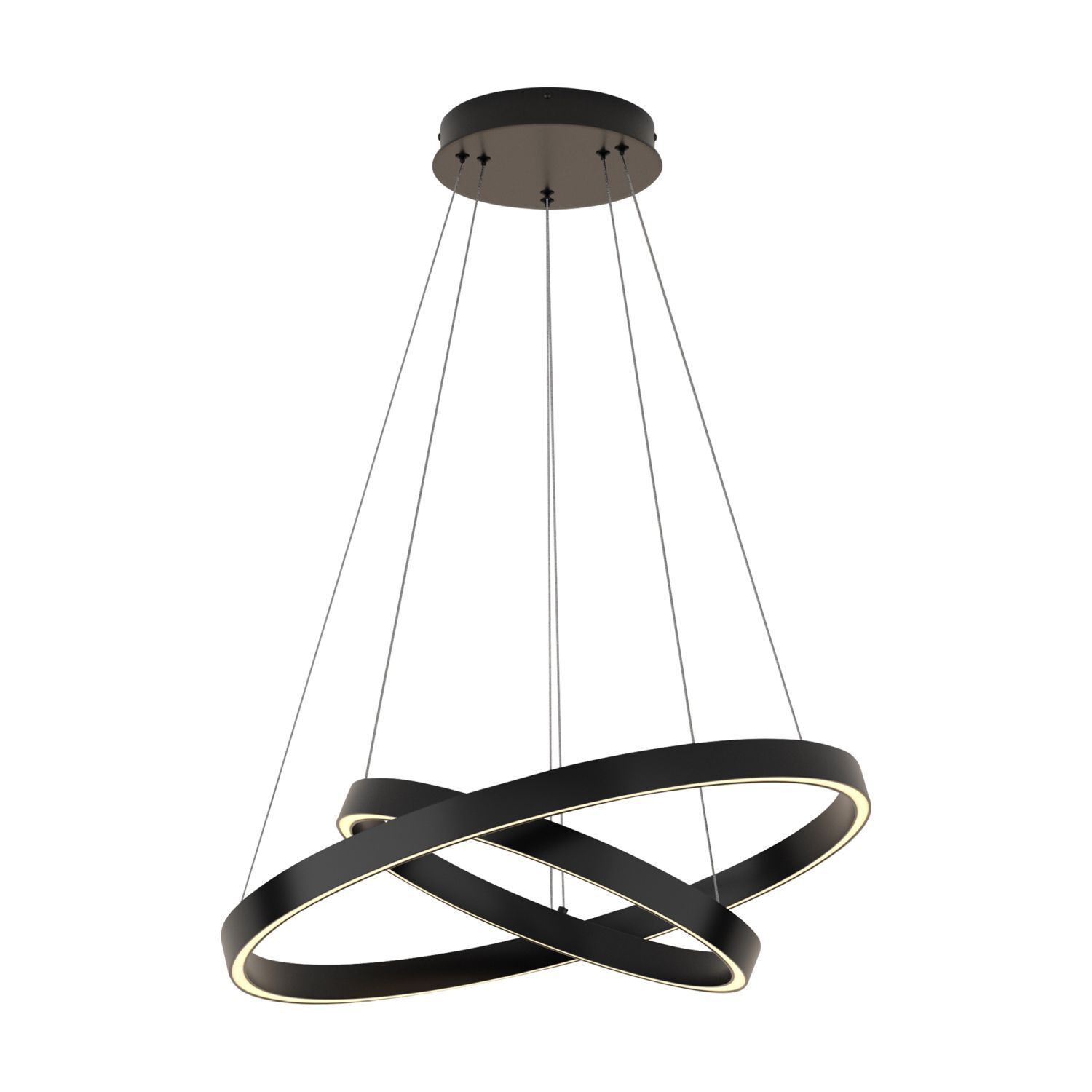 Lustre LED aluminium rond D : 60 cm H : max. 120 cm Leuchter, Lampe