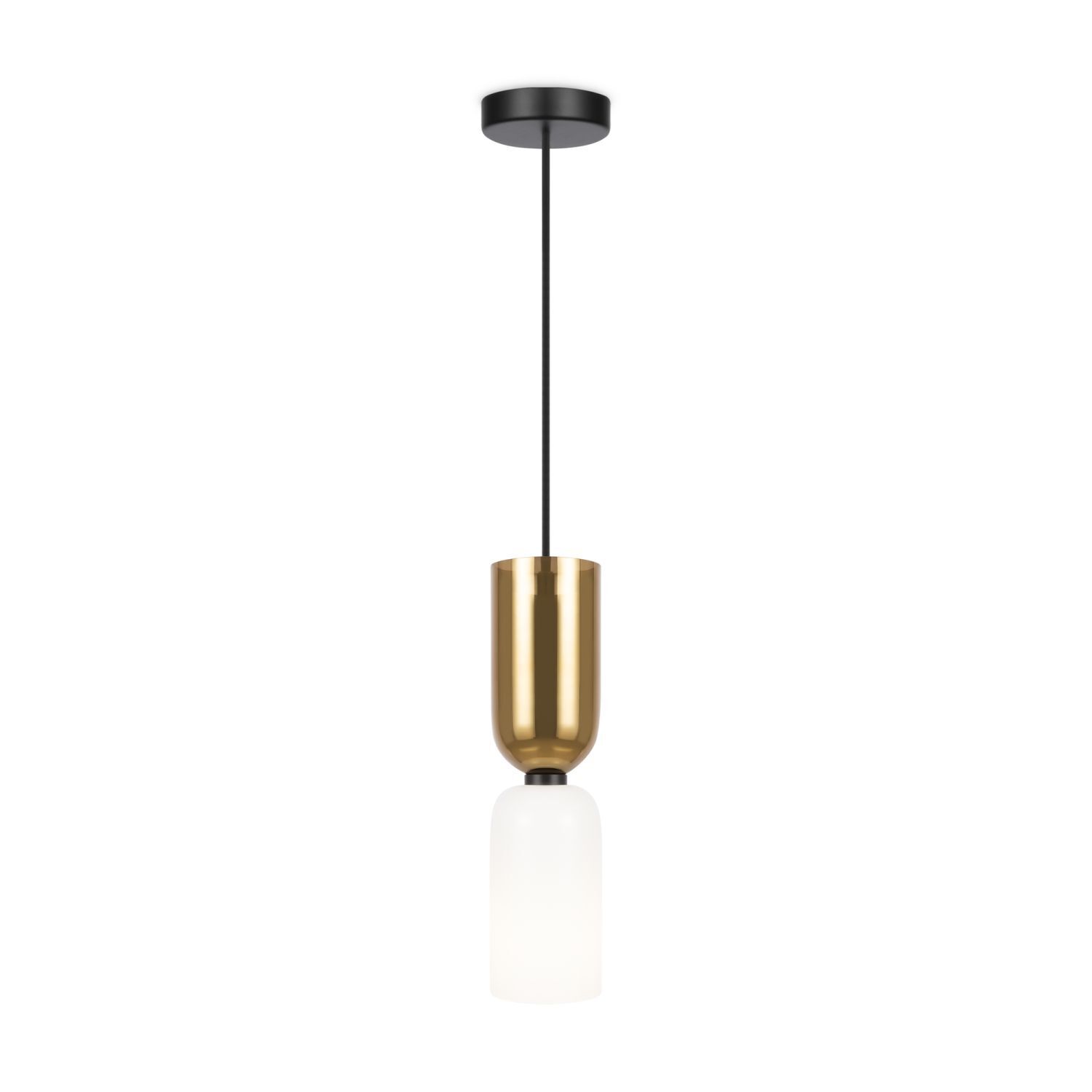 Lampe à suspendre métal verre E14 ronde D : 8 cm H : max. 232 cm