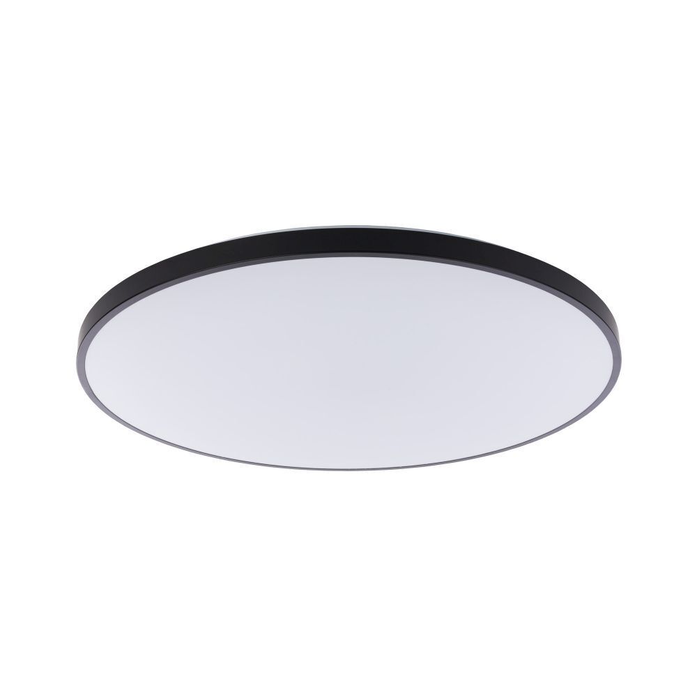 Plafonnier LED noir 32W IP44 Ø49cm rond LUKE