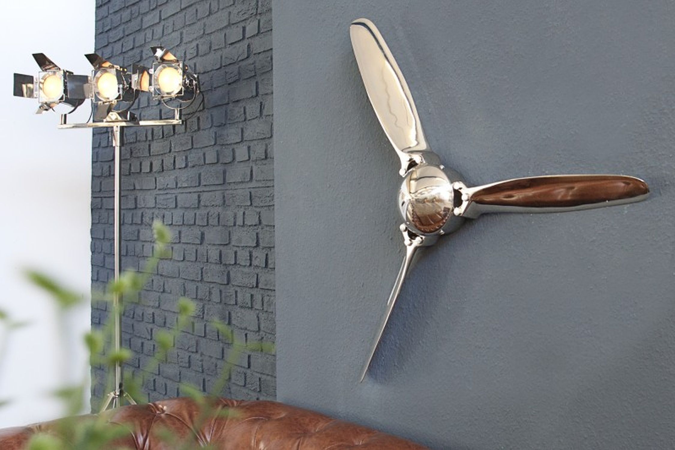 Déco murale hélice métal fait main 90x90 cm en cuivre Gerät, Deckenventilator, Elektrisches Gerät