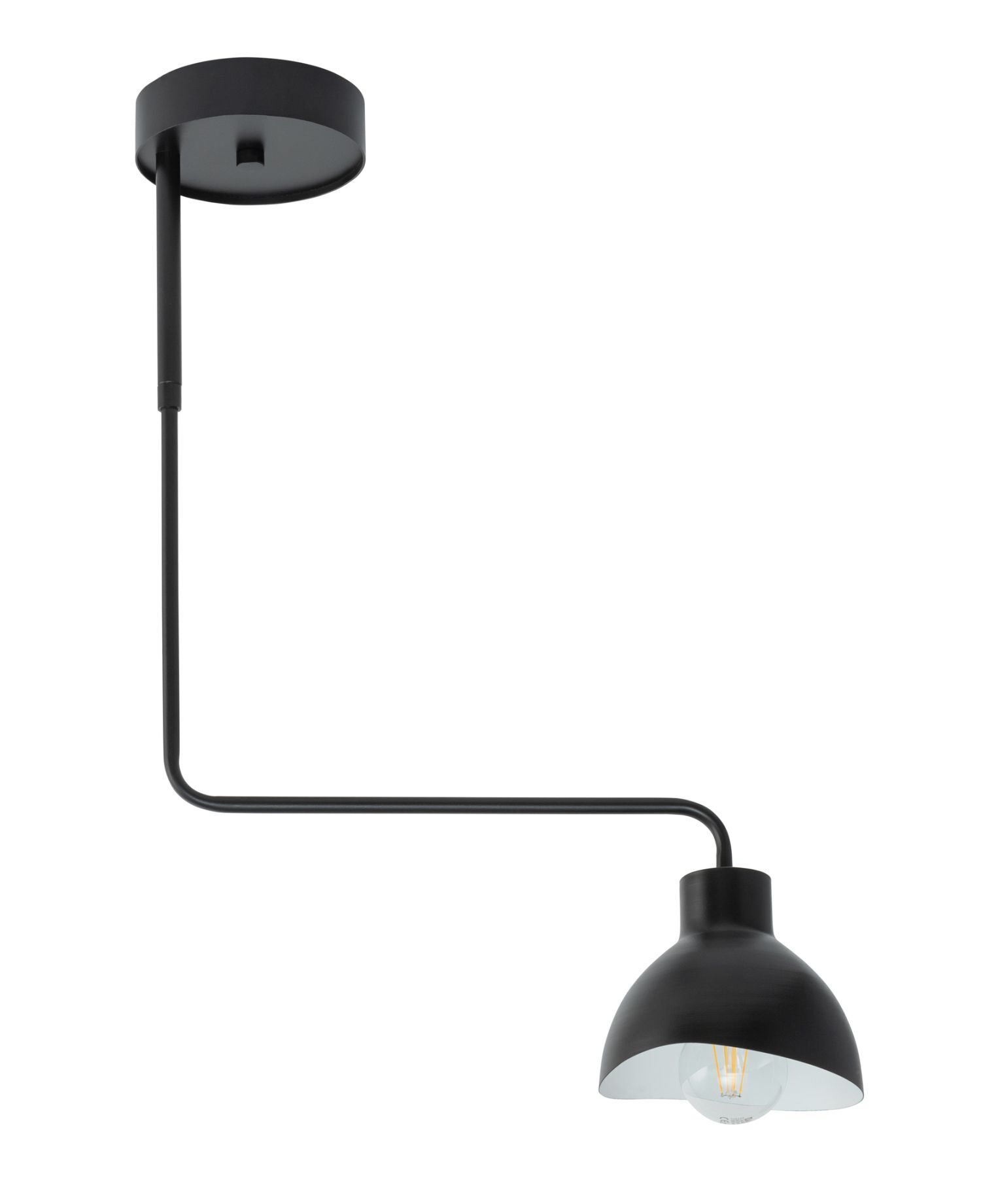 Plafonnier en métal Noir Blanc Moderne E27 frappant