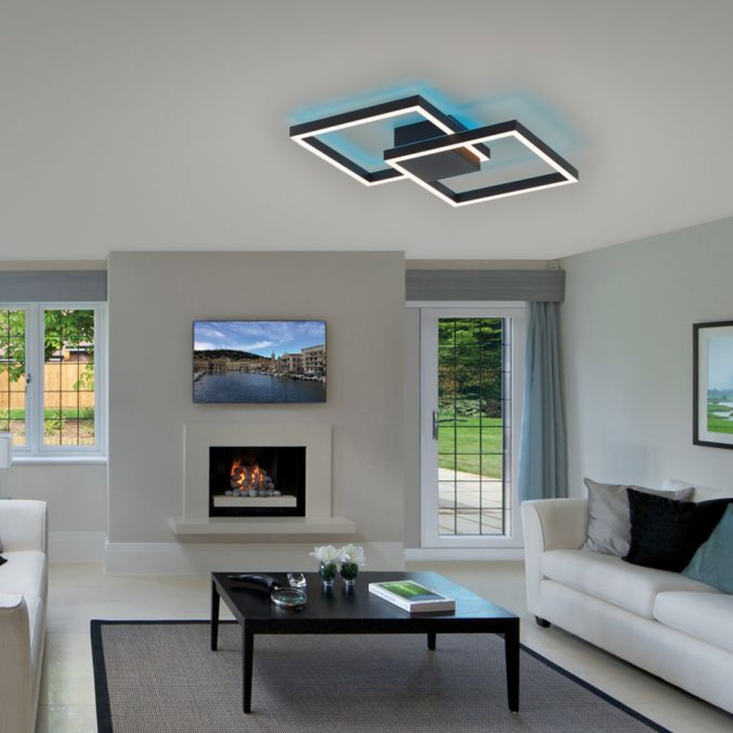 Kaffeetisch, Tabelle, Wohnzimmer, Kamin, Inneneinrichtung