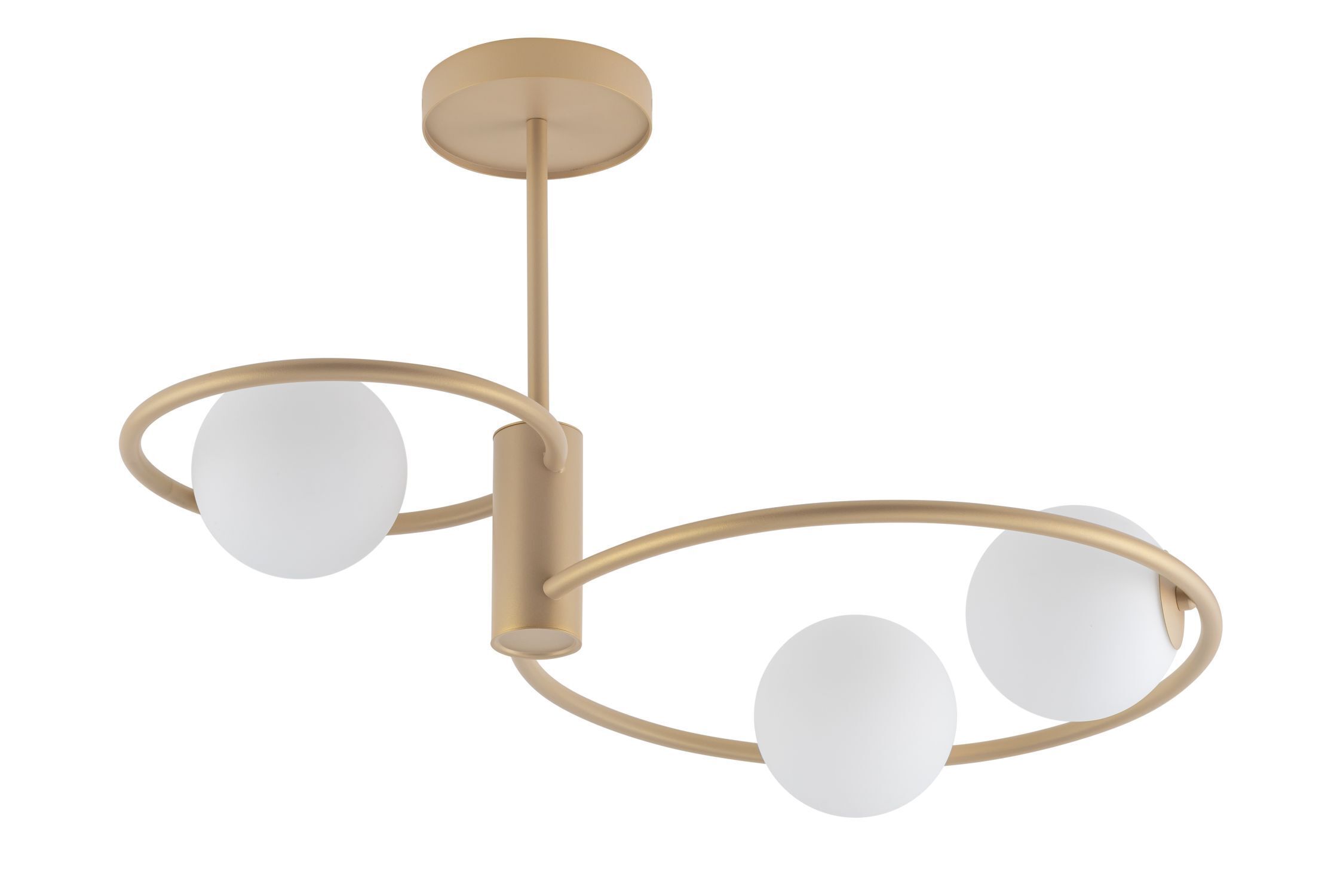 Plafonnier design verre métal décoratif G9 confortable