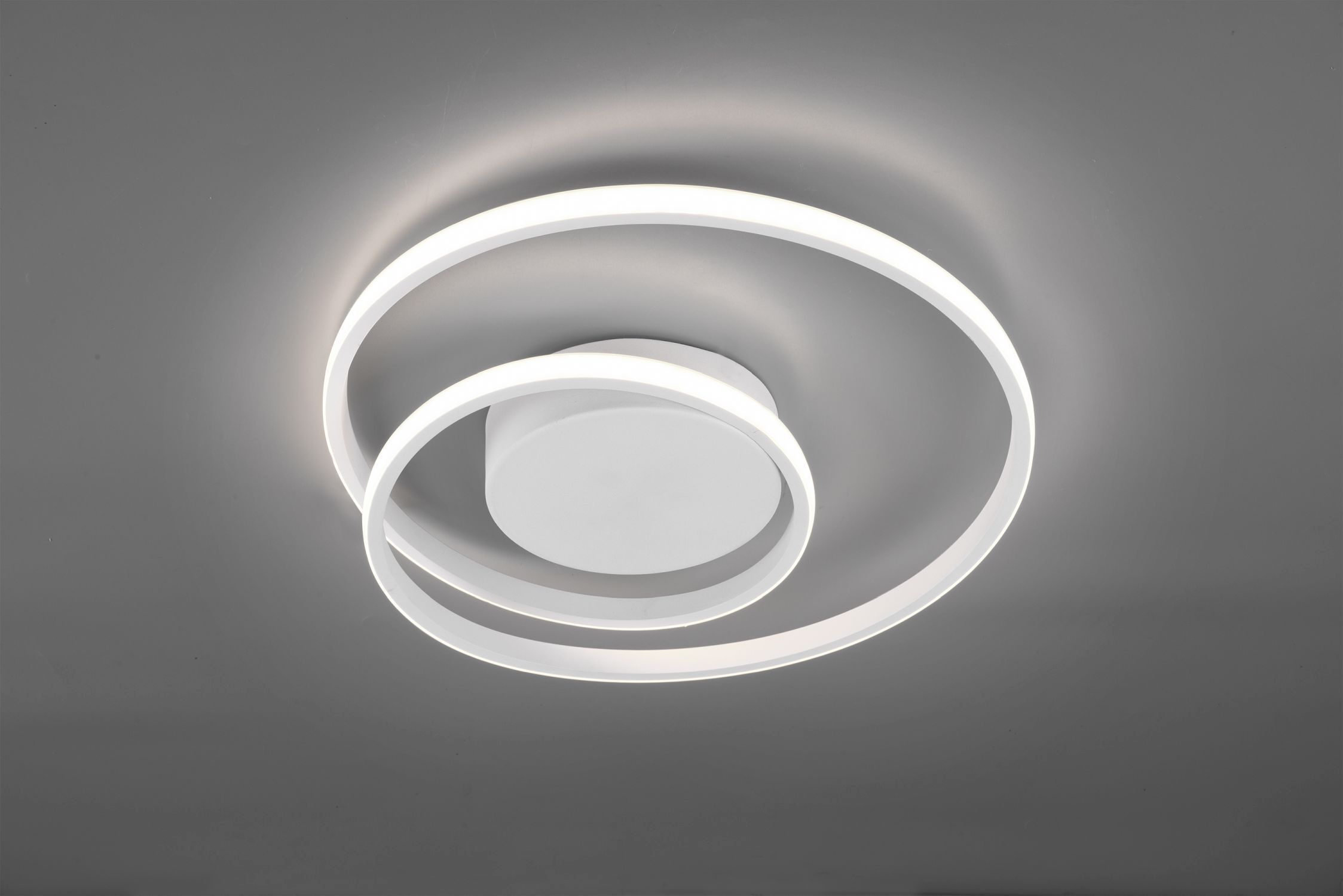 Lampe de plafonnier LED métal blanc 2500 lm L:39 cm Spirale