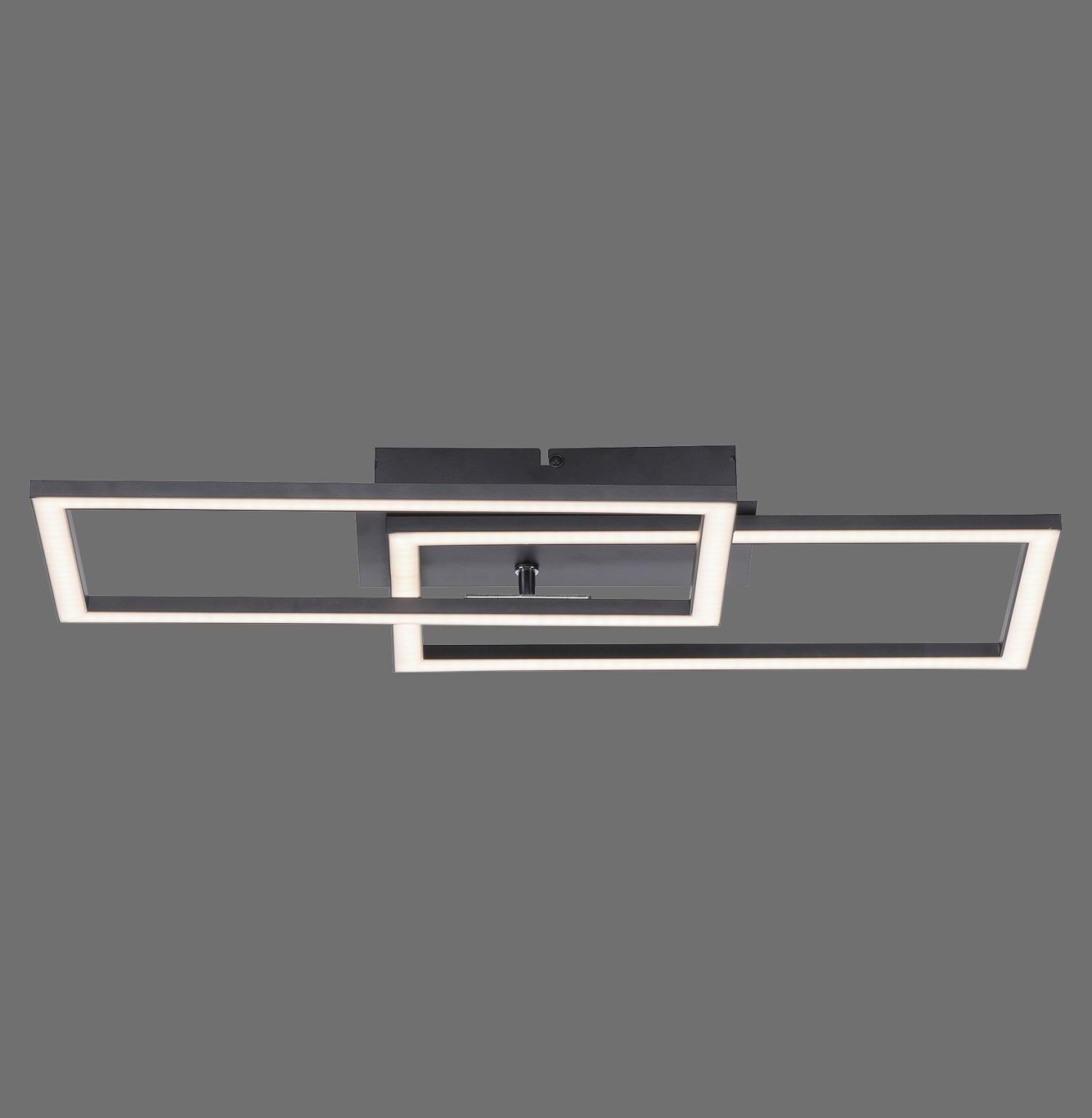 Plafonnier LED à intensité variable noir 4200 lm 3000 K 36 W