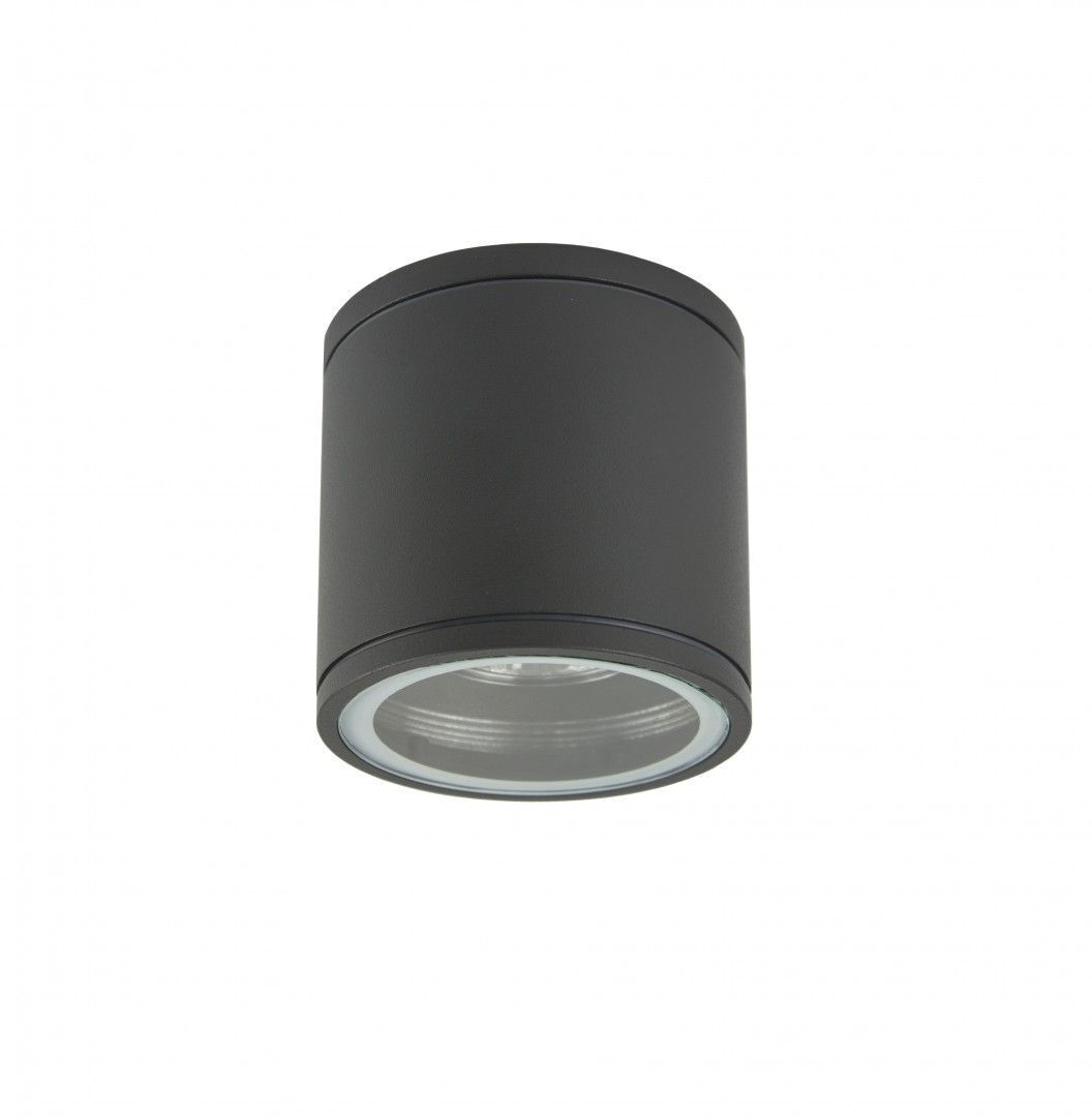 Plafonnier rond extérieur IP54 Ø9 cm Anthracite GU10