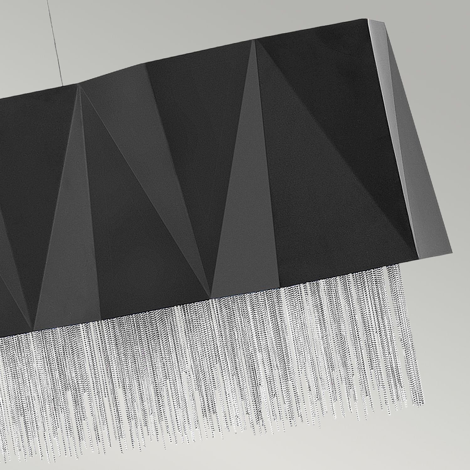 Lampe à suspendre métal noir argent Design moderne